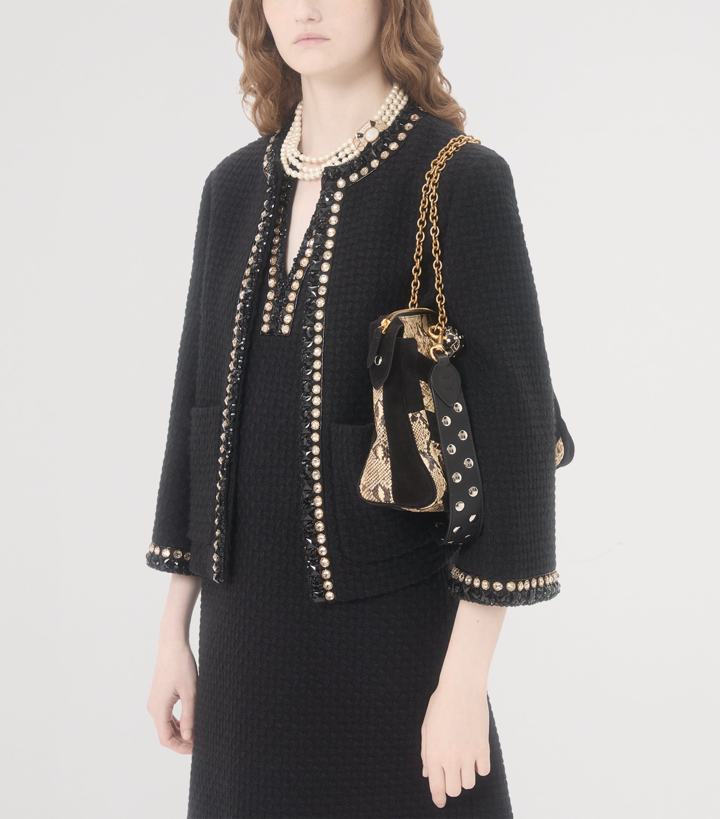 Virgin Wool-Blend Mini Dress NUD Image 6