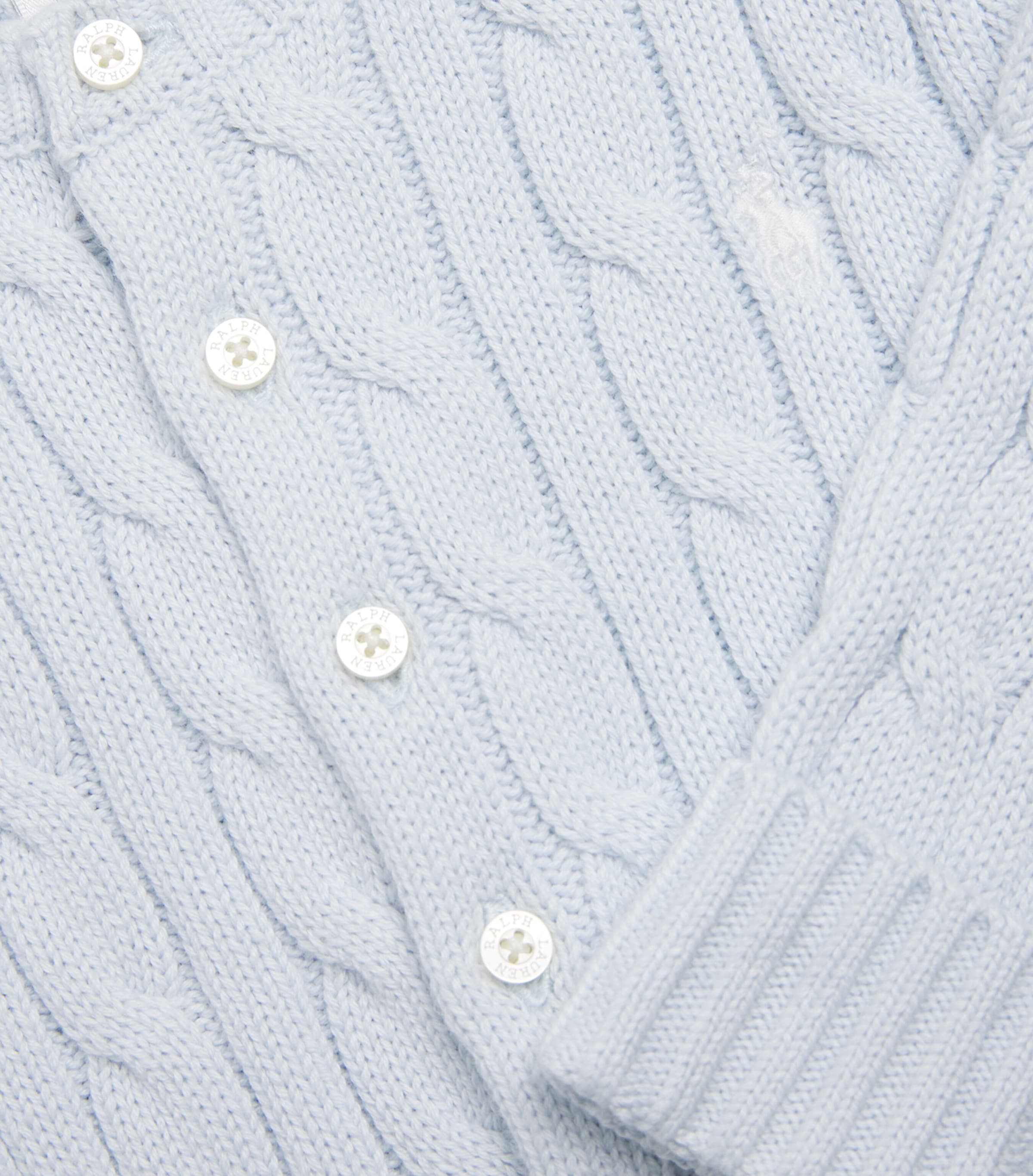 Ralph Lauren Kids Cotton Cable-Knit Cardigan and Leggings Set (3-24 Months) — foto 4