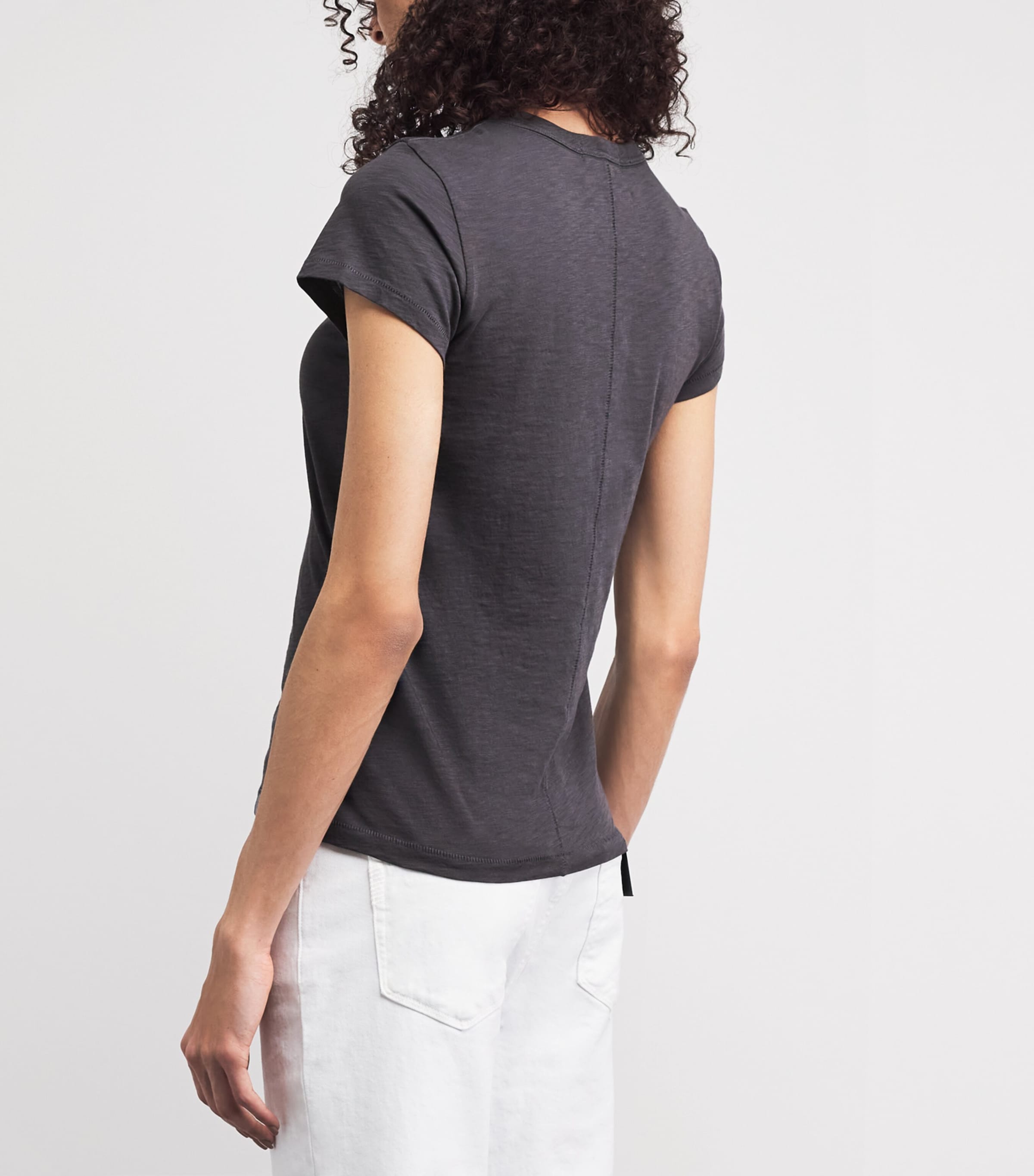 Rag & Bone Womens Pima Cotton The Slub T-Shirt Greystone Image 5
