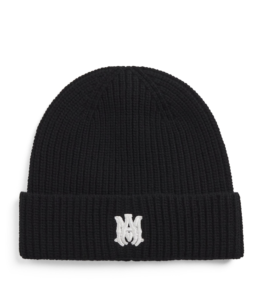Embroidered Logo Beanie BLACK Image 1