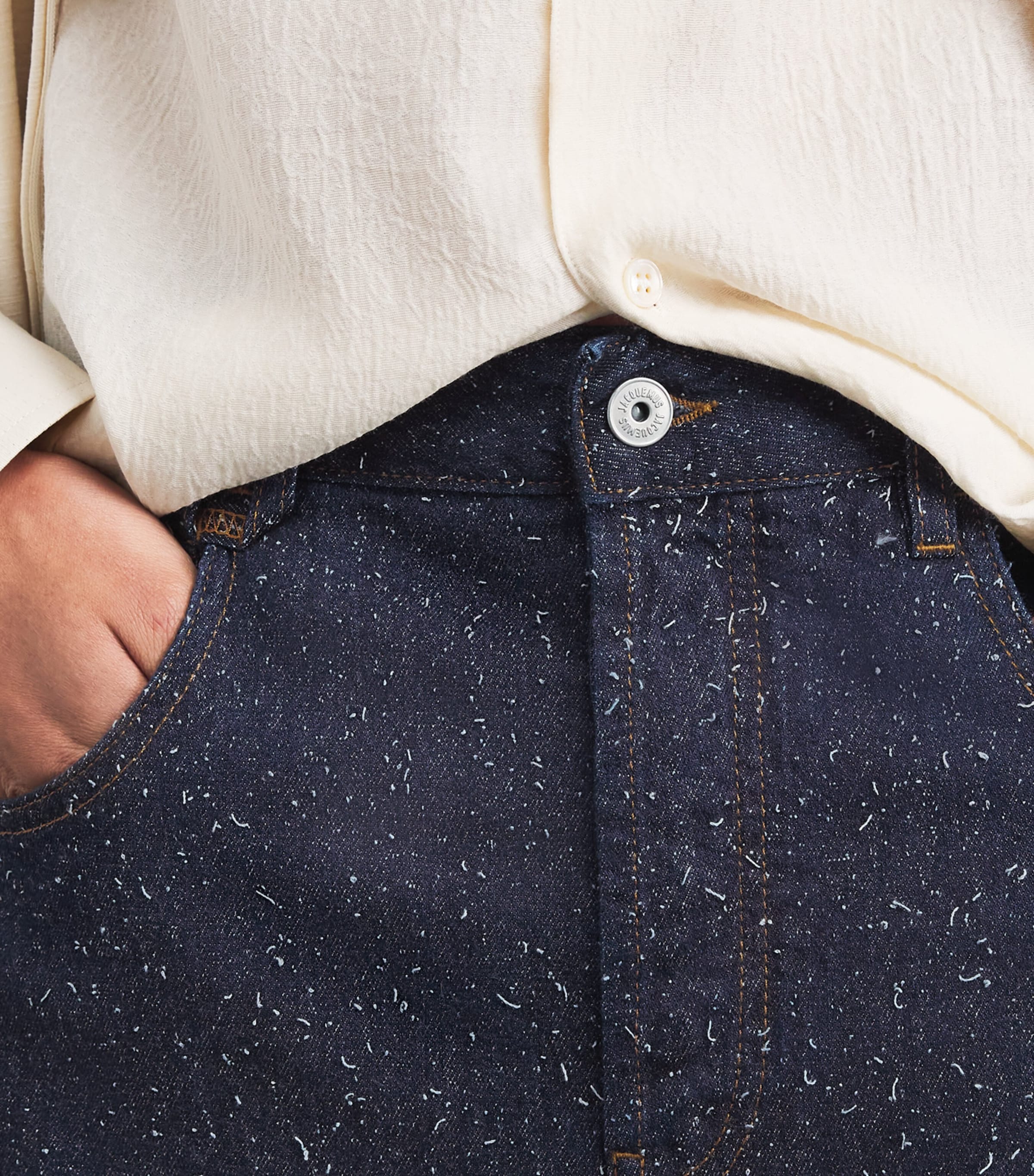 Jacquemus Mens Mirada Straight Jeans Navy Image 3