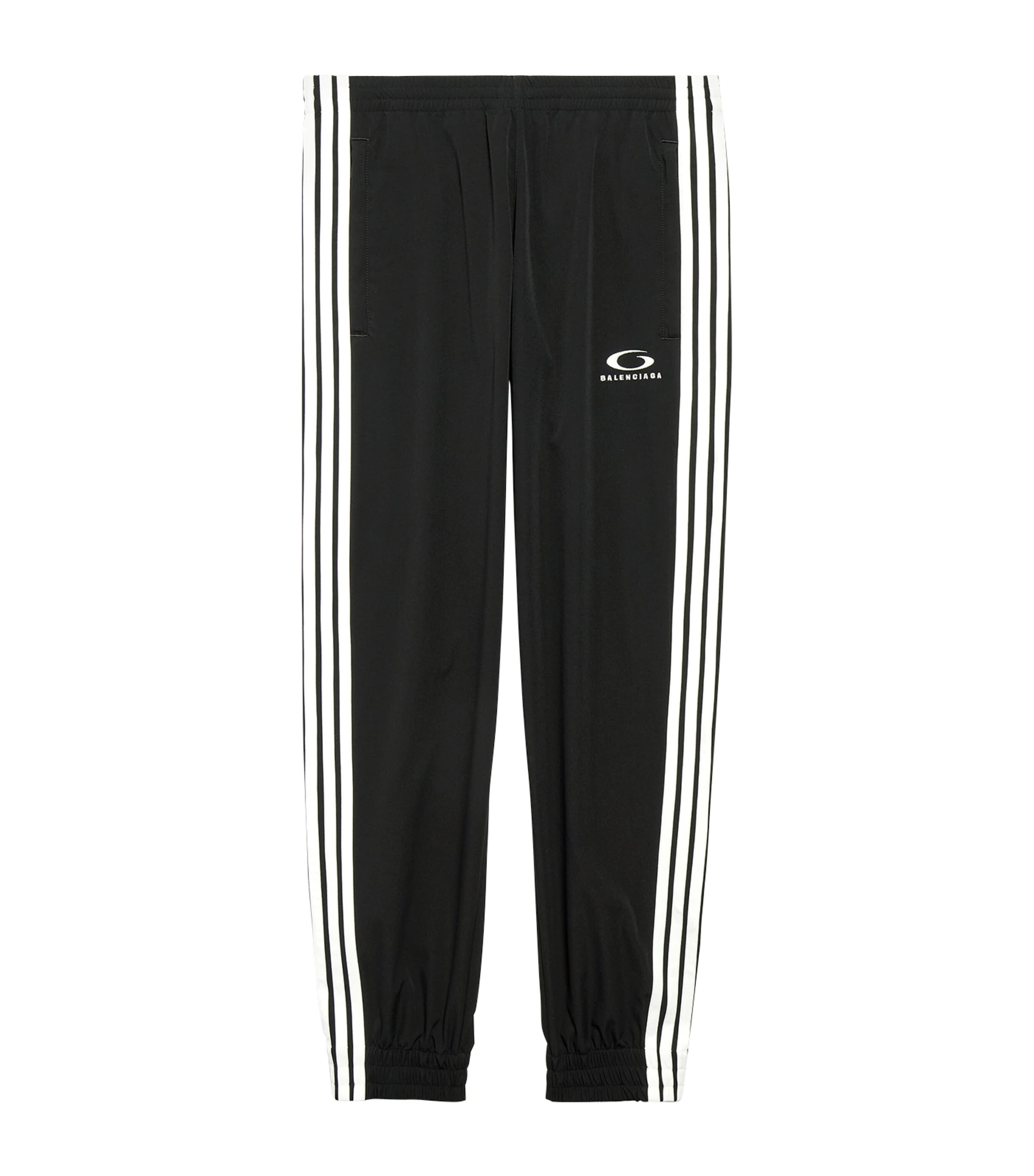 Balenciaga Fitted Track Pants In Black