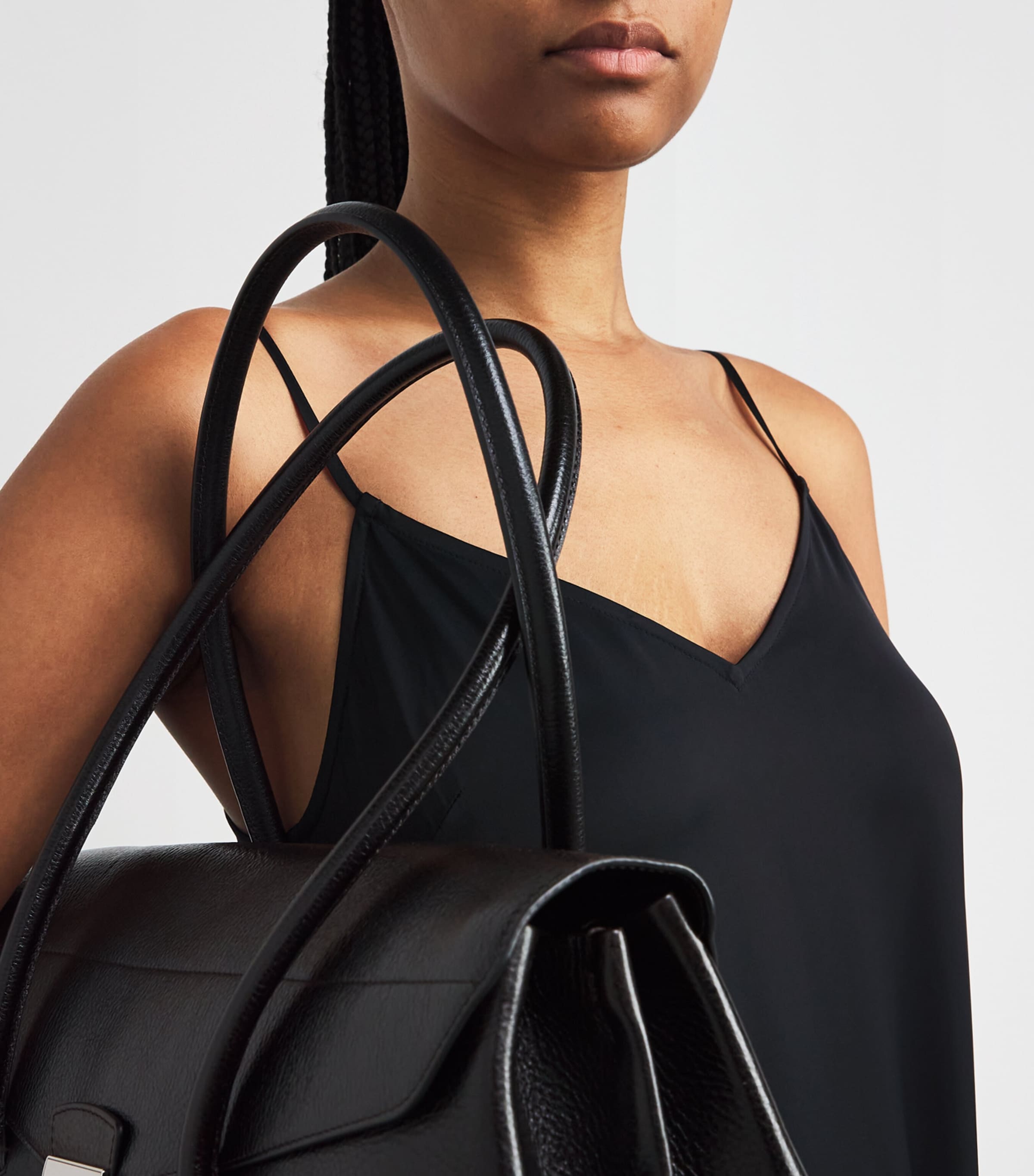 Pleated Midi Dress BLACK Image 4