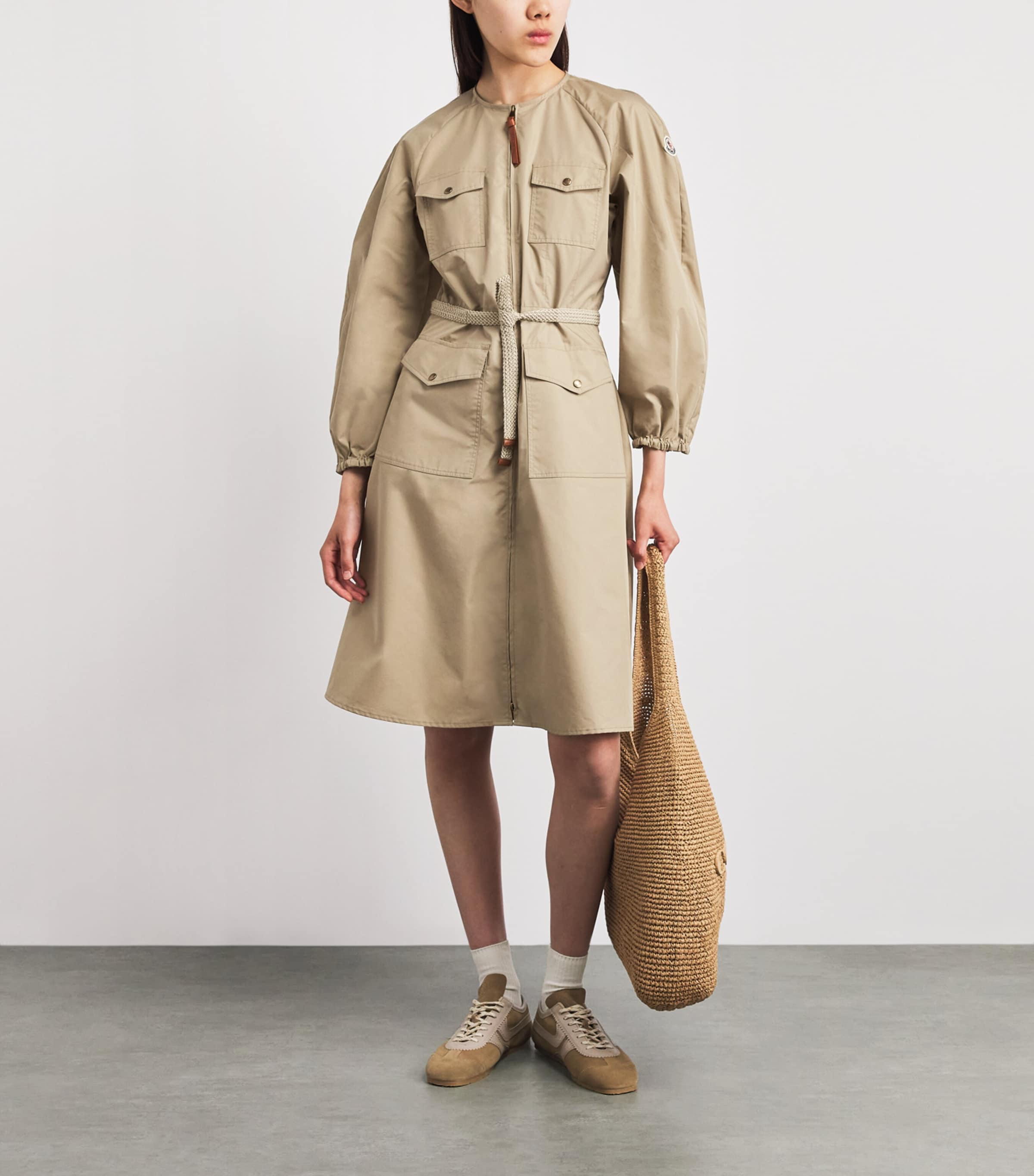 Moncler Womens Poplin Mini Dress Image 2