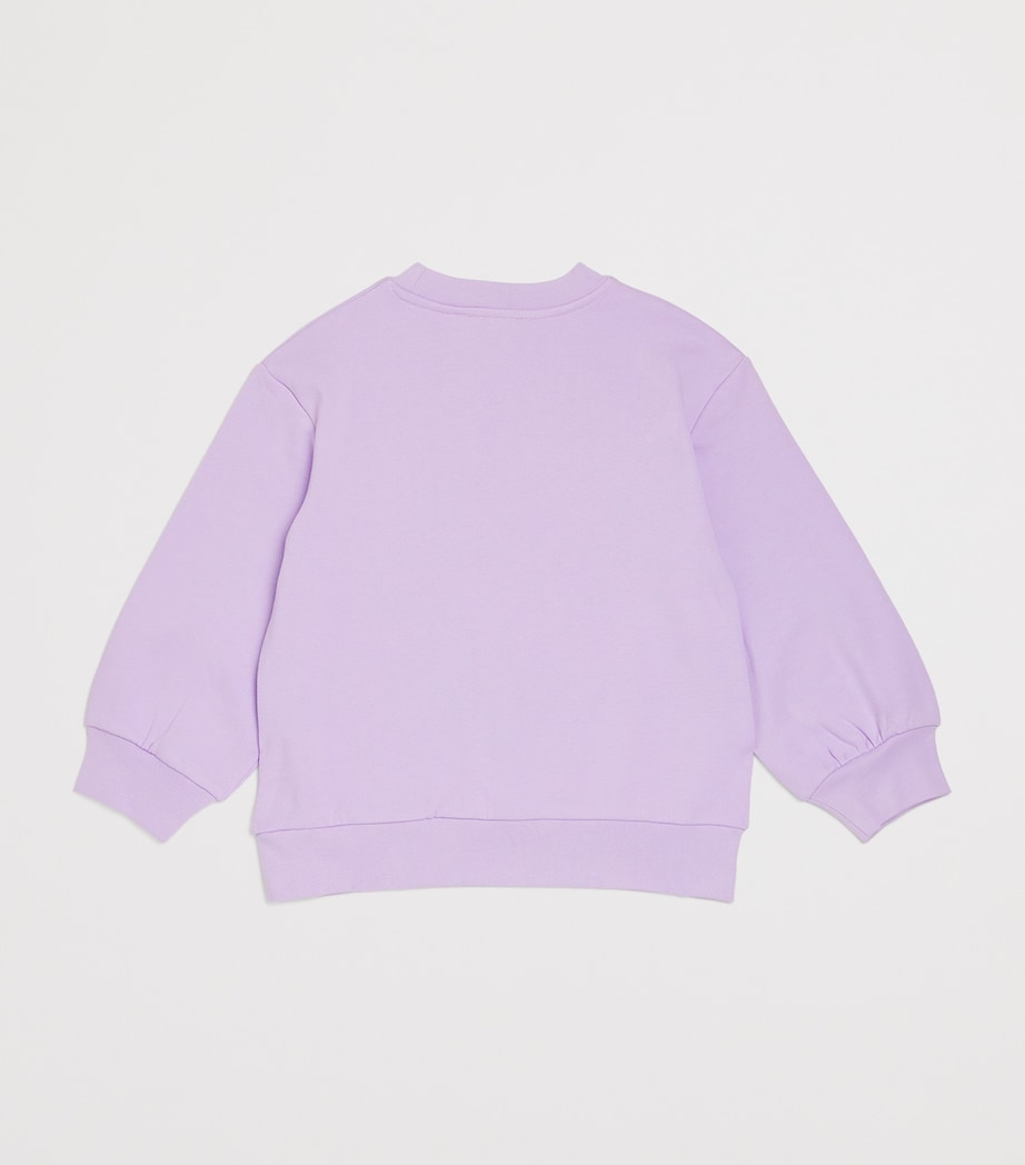 Cotton Flower Print Sweatshirt (3-14+ Years) 522PURPLE Image 2