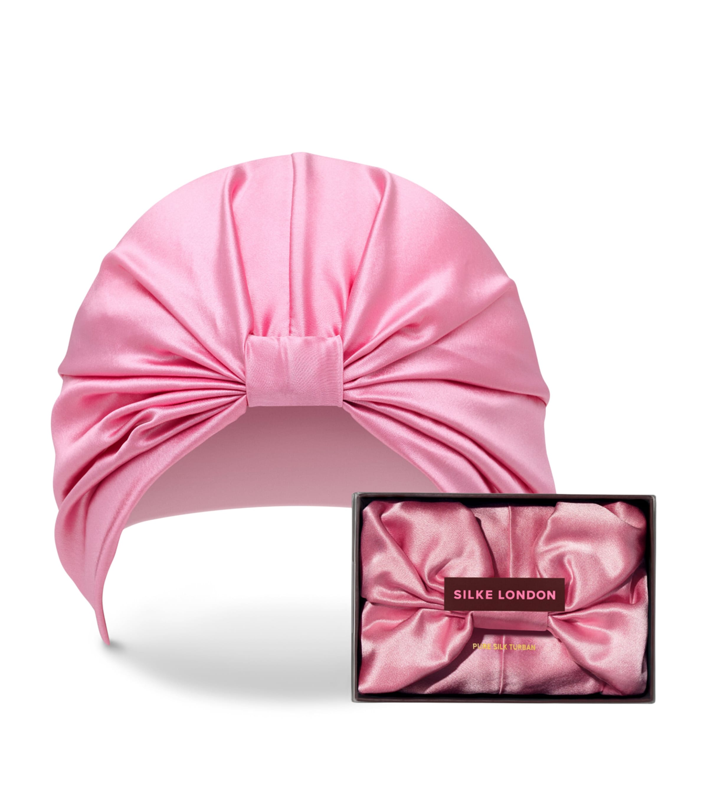 SILKE Mulberry Silk Hair Bonnet Powder Pink Image 1