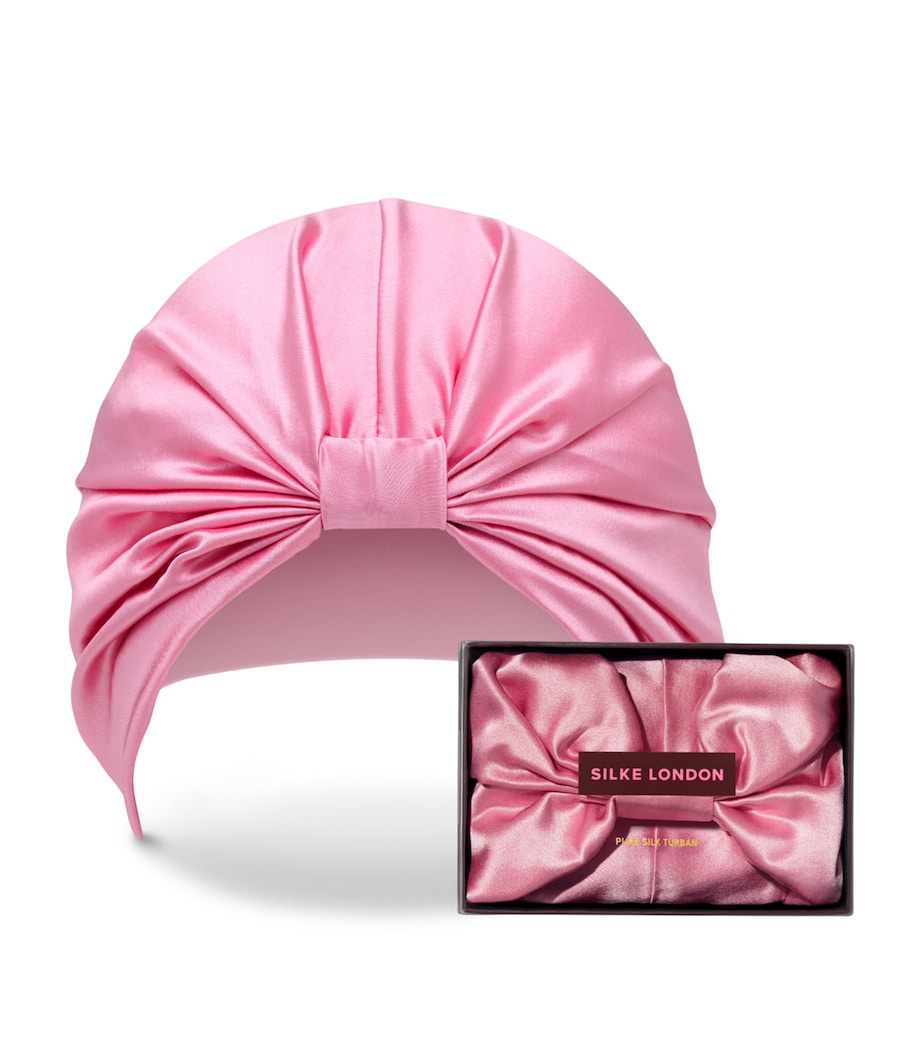 SILKE Mulberry Silk Hair Bonnet Powder Pink Image 1