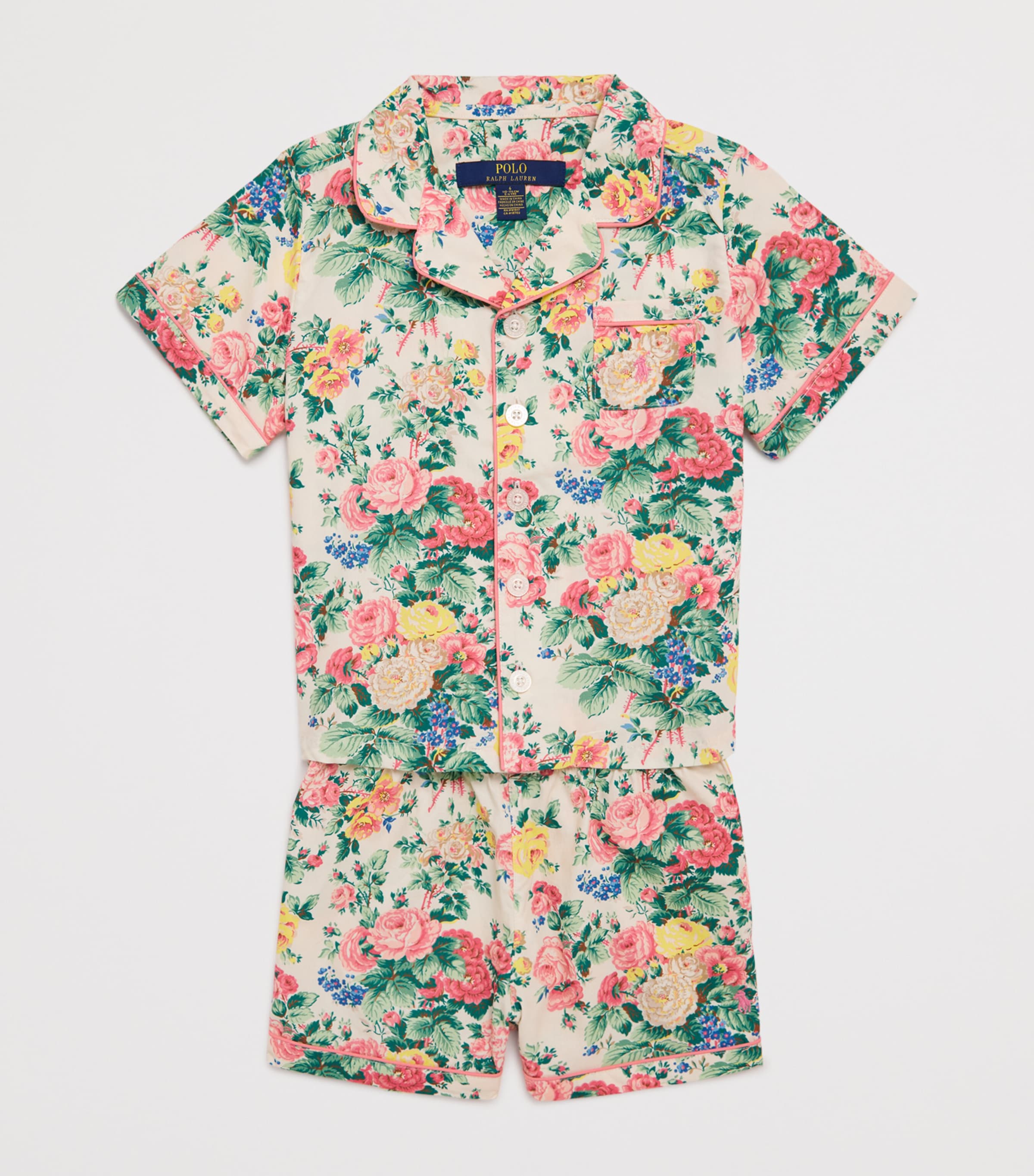 Cotton Shirt and Shorts Set (7-14 Years) E69 MULTI Image 3