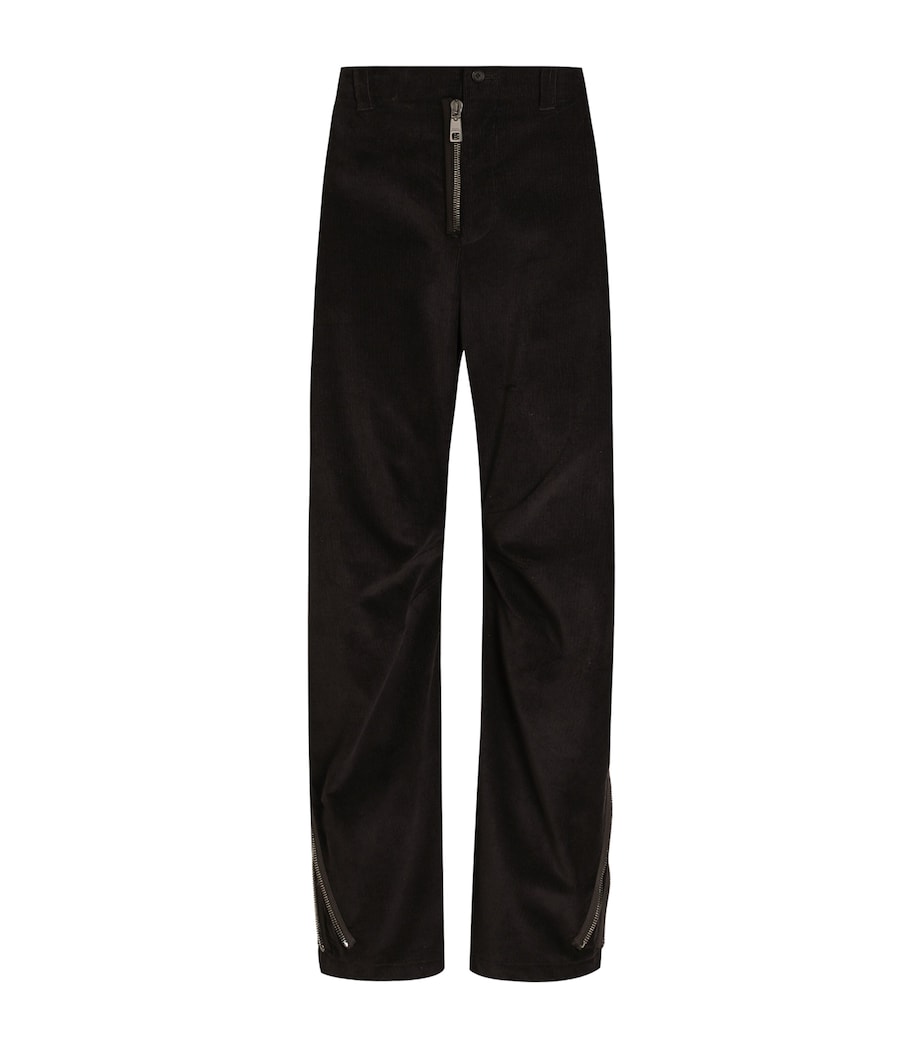 Cotton Corduroy Cargo Trousers M0682-EBONY Image 1