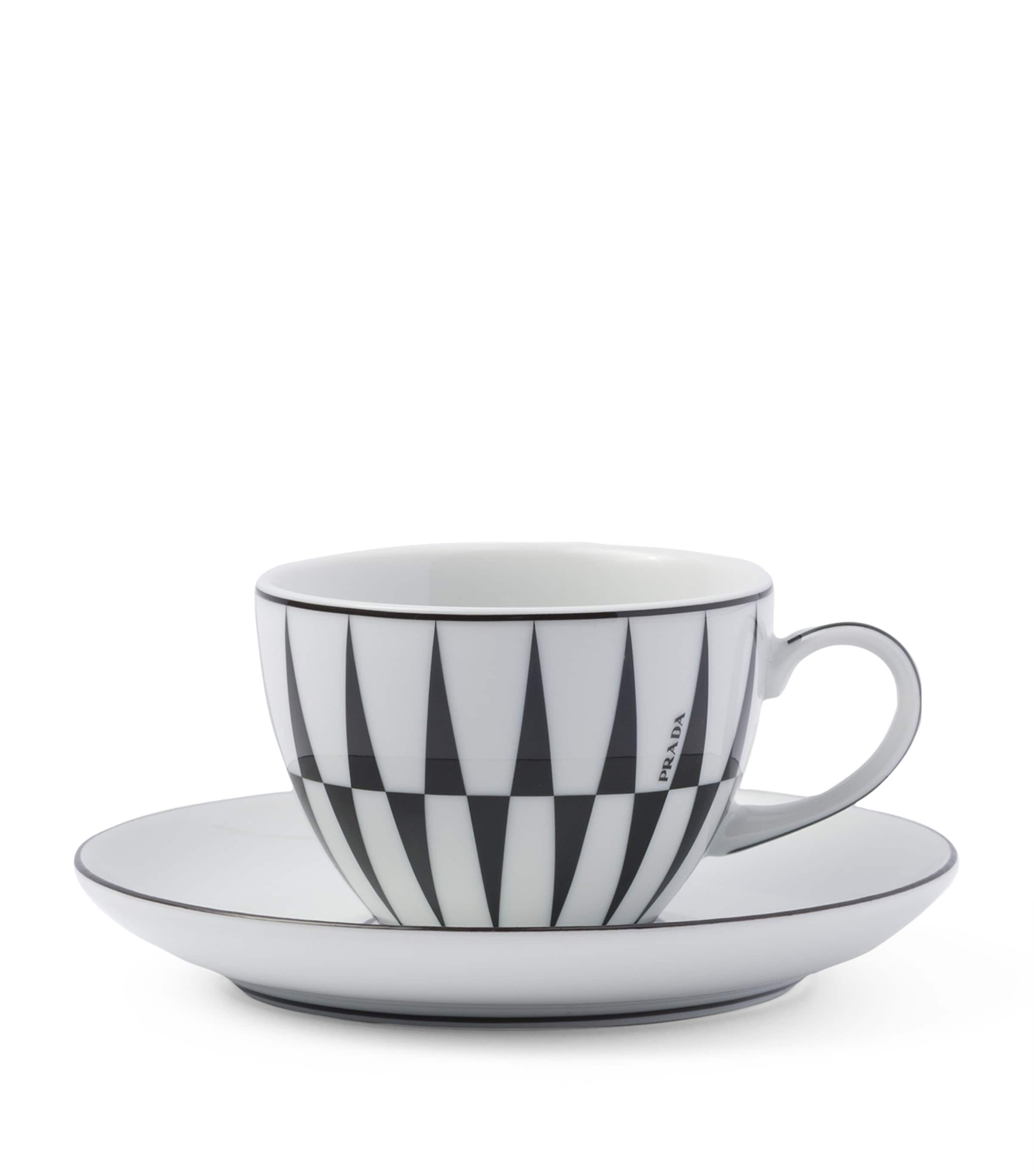 Stripes Coffee Cup and Saucer (Set of 4) F0E5W Image 2