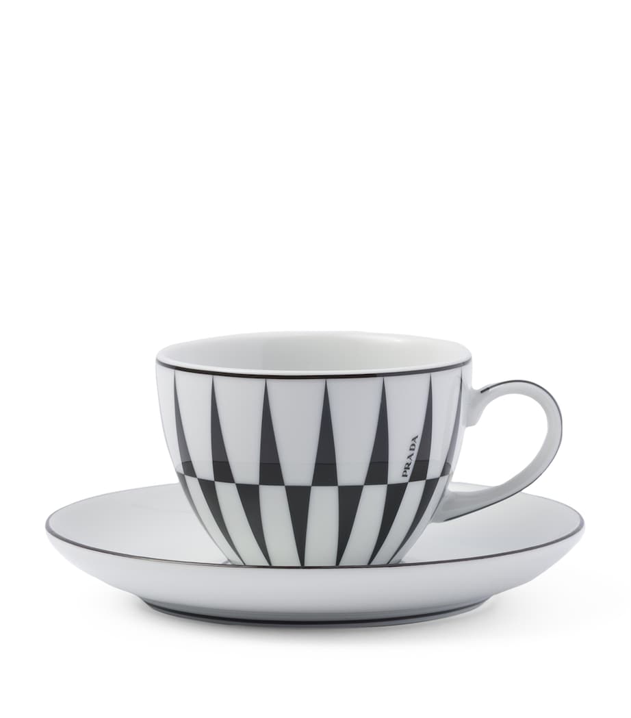Stripes Coffee Cup and Saucer (Set of 4) F0E5W Image 2