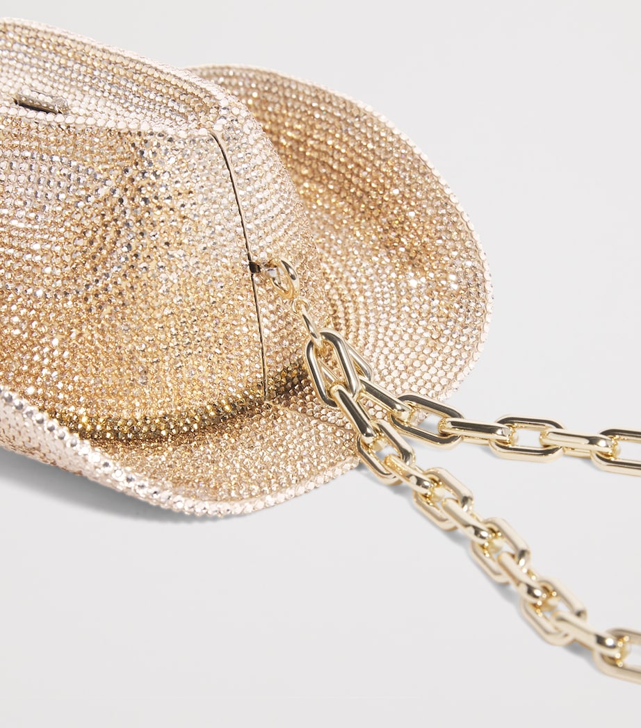 Crystal Cowboy Hat Cheyenne Clutch Bag SPRMT PROSECCO MUTLI Image 7