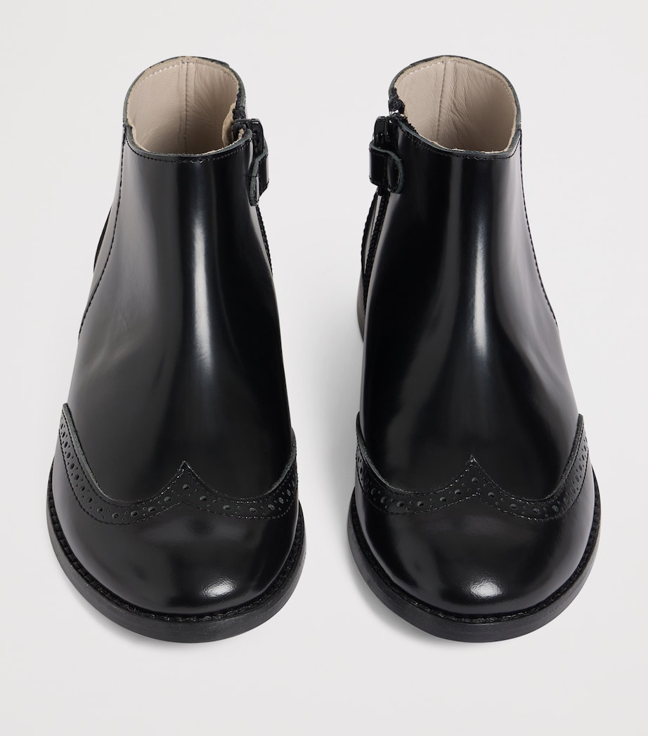 Leather Janette Ankle Boots NOIR Image 3