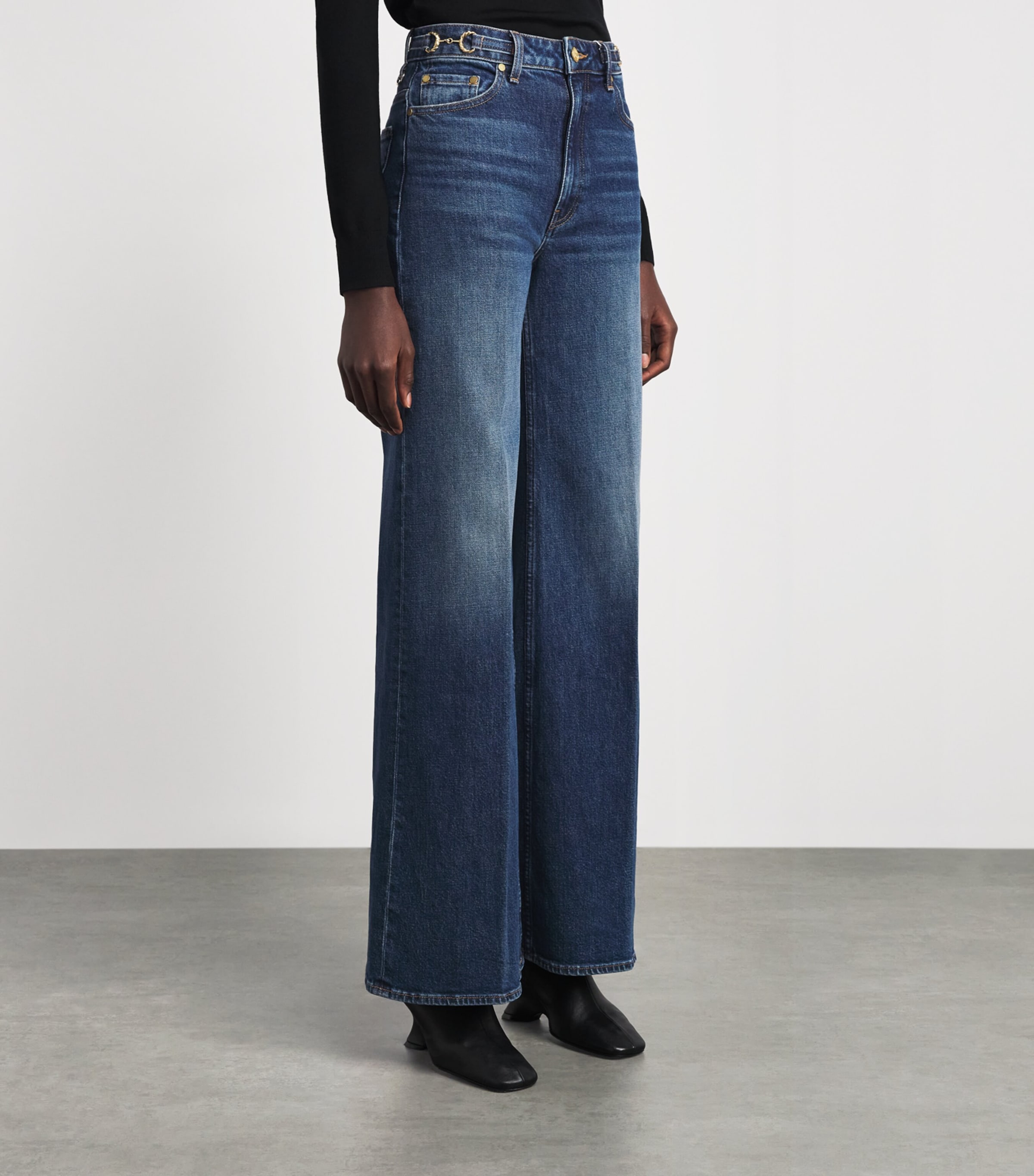Ulla Johnson Womens Valory Flared Jeans Nile Image 4
