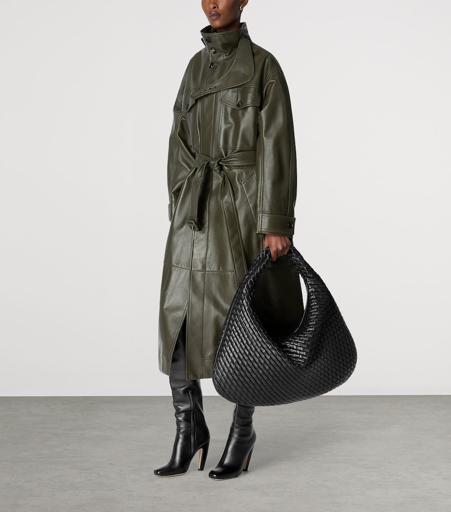 Maxi Leather Intrecciato Veneta Shoulder Bag 1019 Image 5