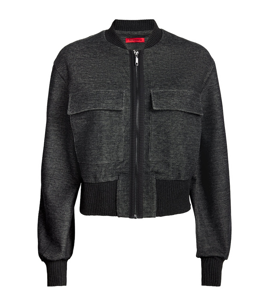 Cotton-Blend Bomber Jacket DARK GREY Image 1