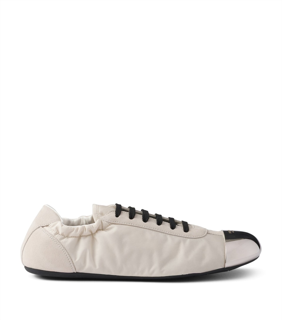 Suede and Re-Nylon Collapse Sneakers