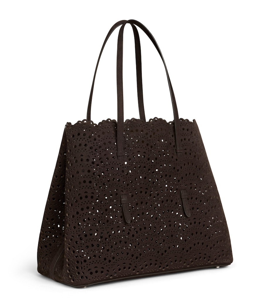 Alaïa Leather Mina Vienne Top Handle Bag Dark Brown Image 2