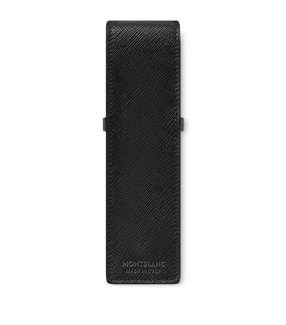 Leather Sartorial 2-Pen Pouch BLACK Image 3