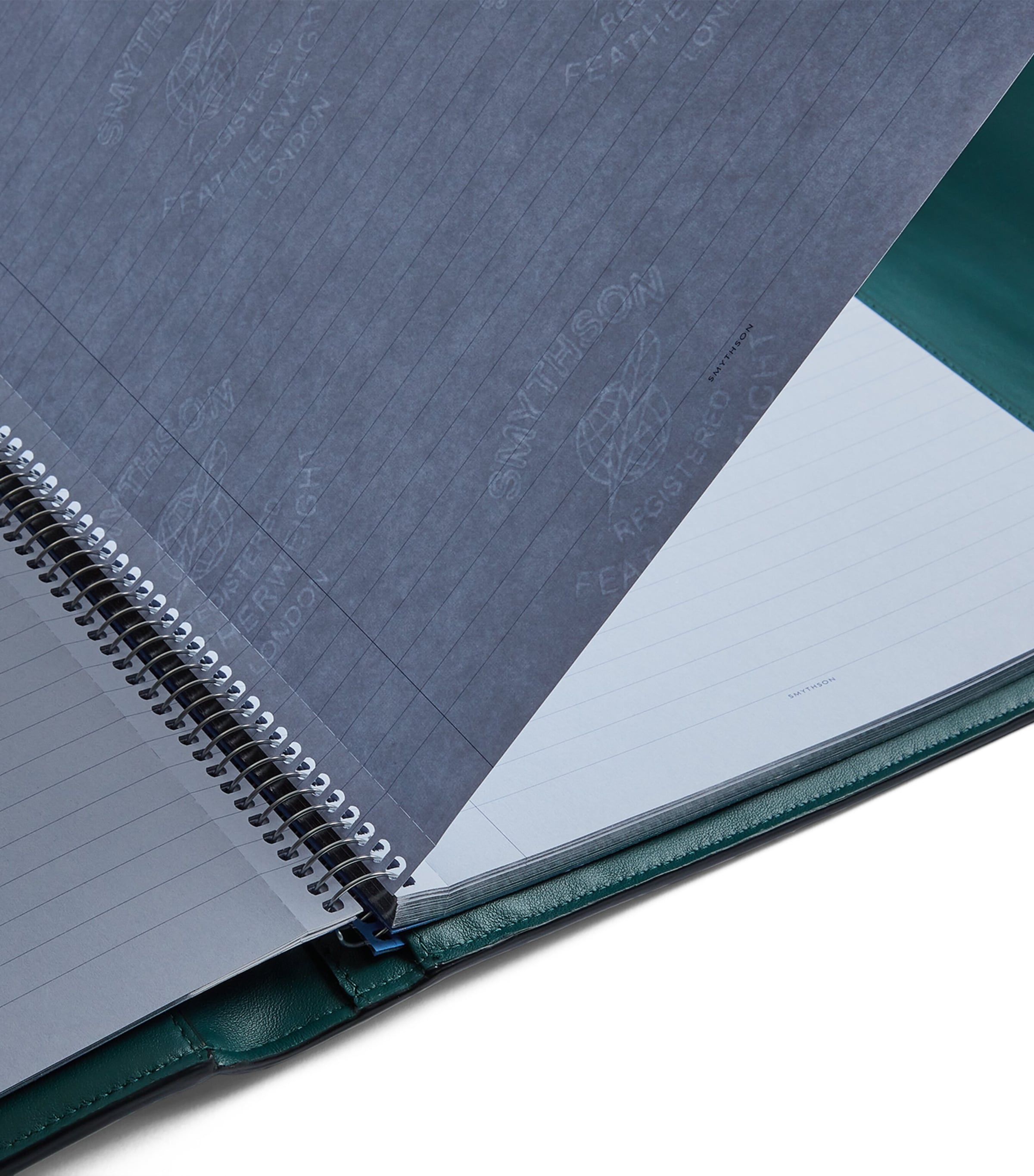 Leather Panama A4 Writing Folder FOREST GREEN Image 4