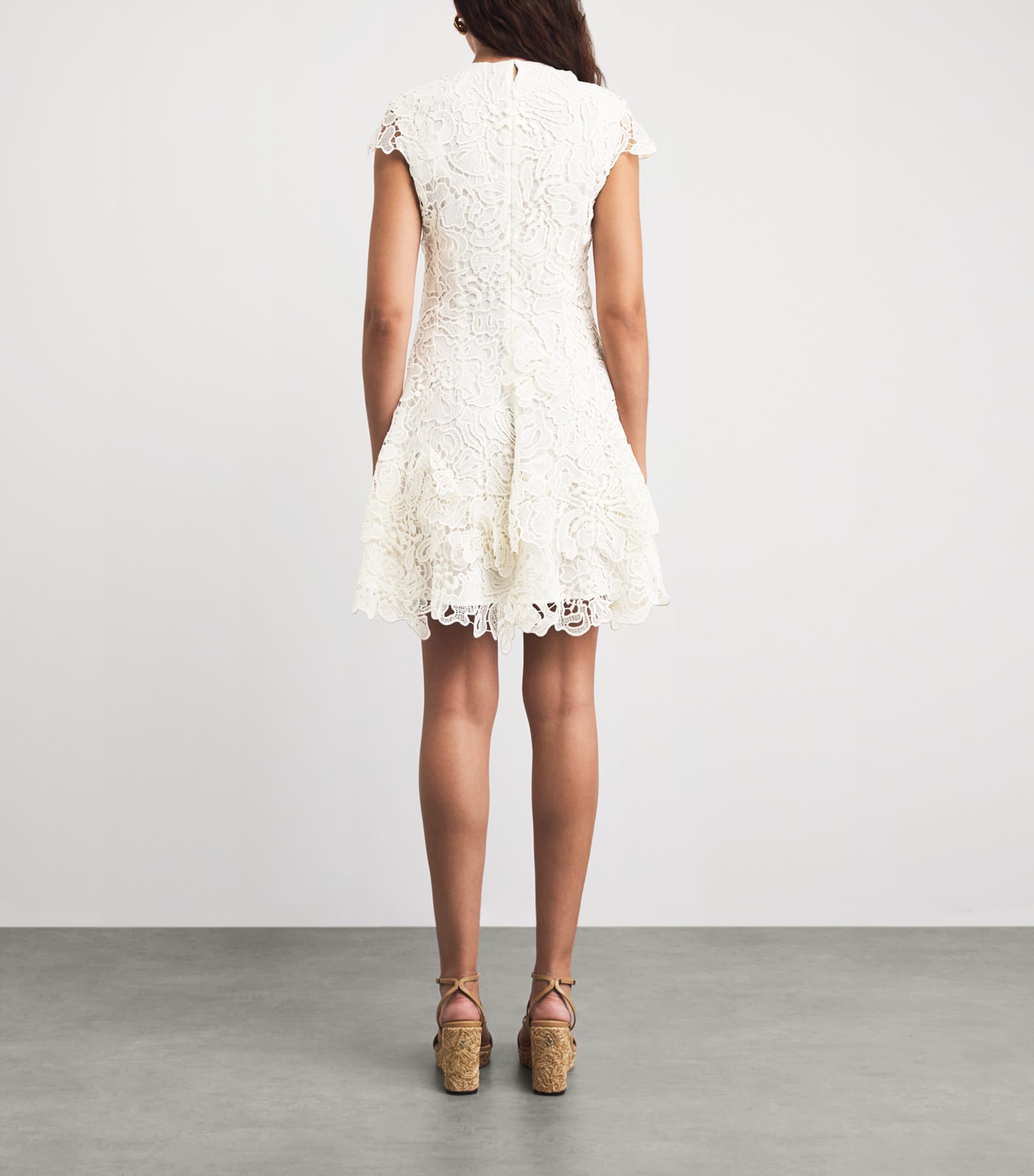 Simkhai Womens Lace Novelle Mini Dress White Image 4