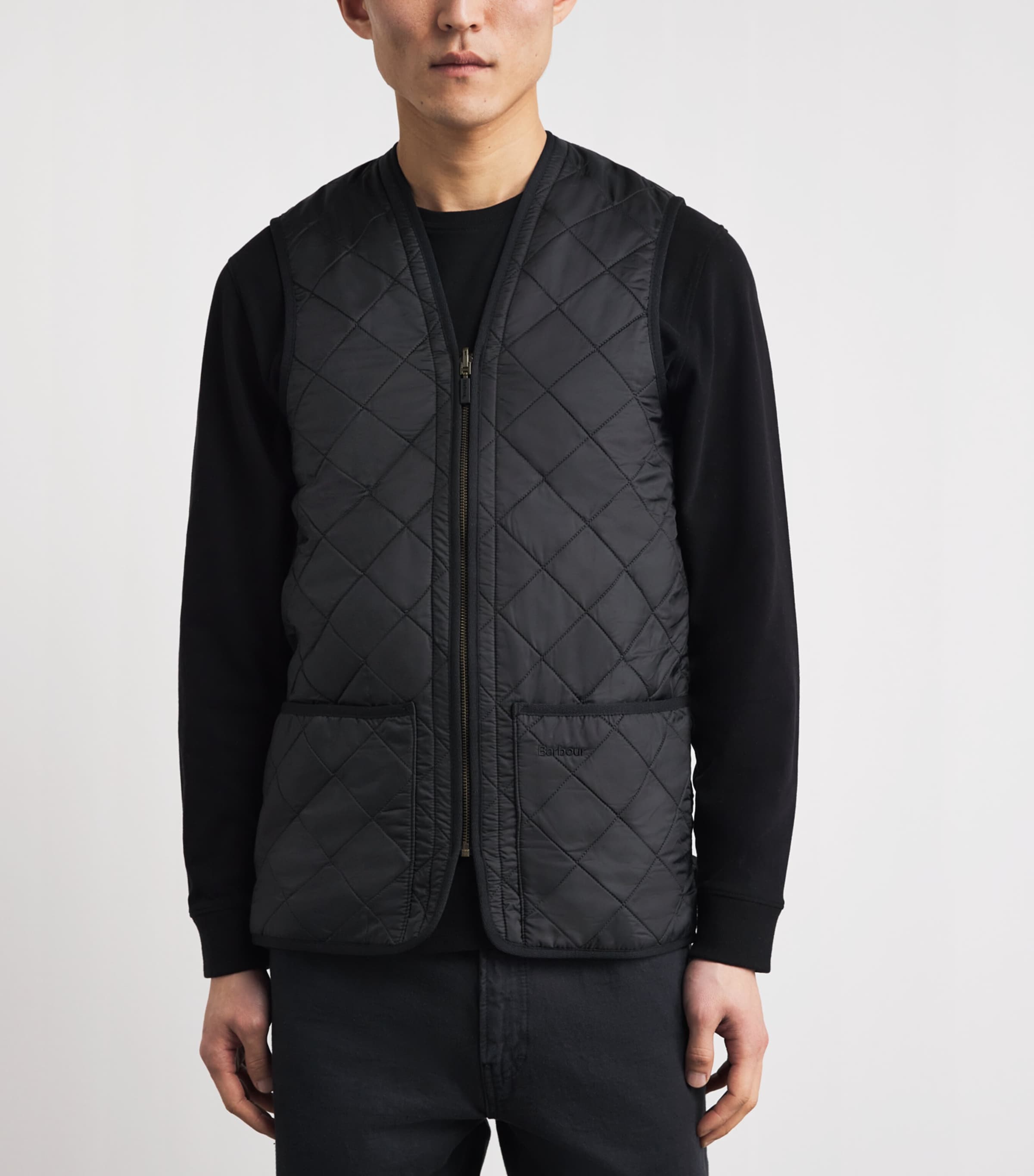 Barbour Mens Polarquilt Zip-In Gilet Liner Black Image 4