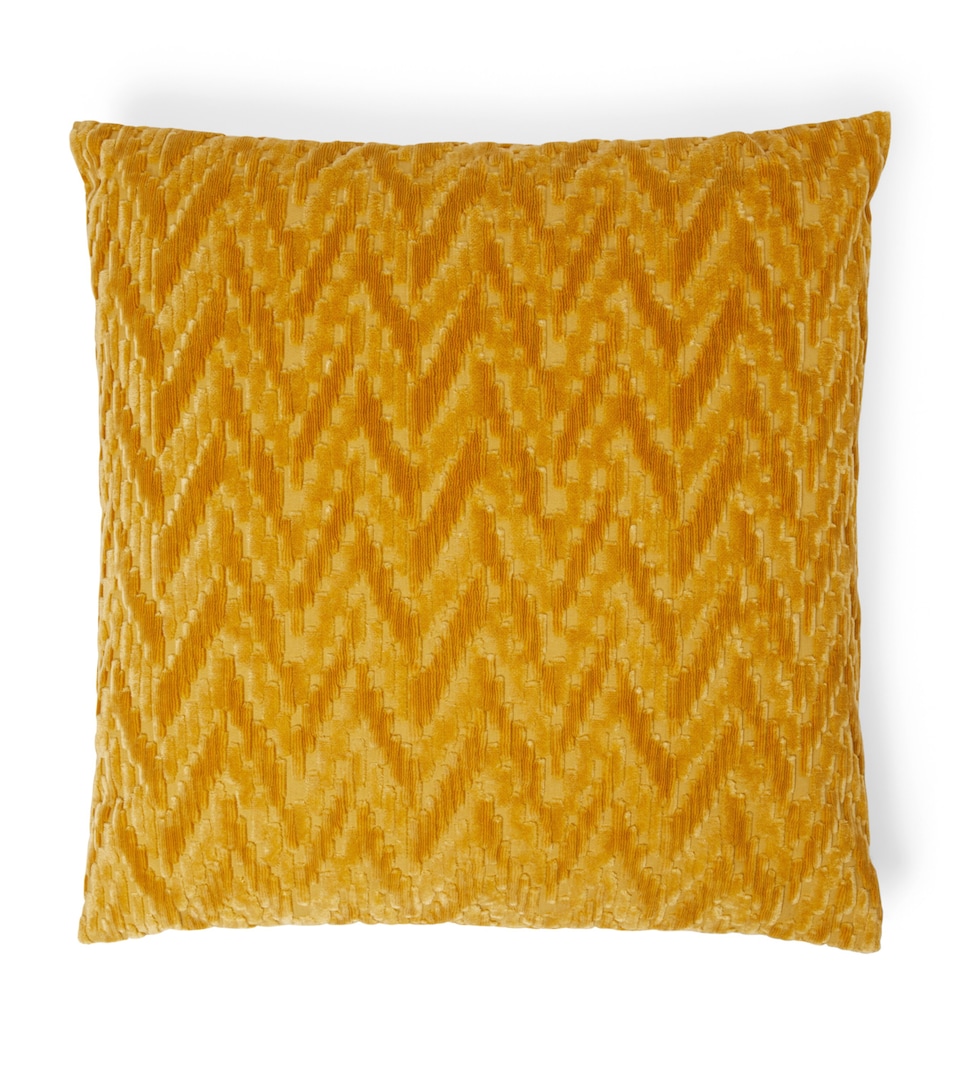 Missoni Zigzag Devoré Fossil Cushion (40cm x 40cm) Gold