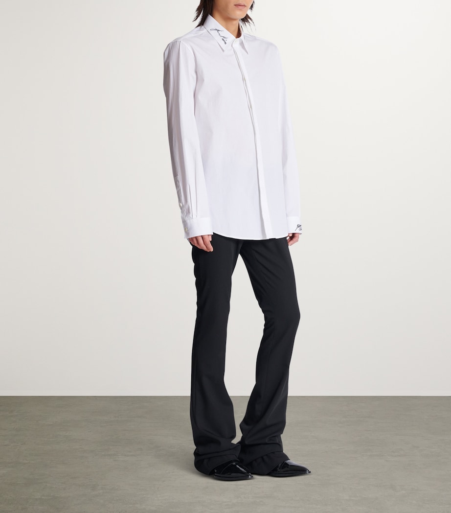 Cotton Embroidered Shirt 0FA BLANC Image 4