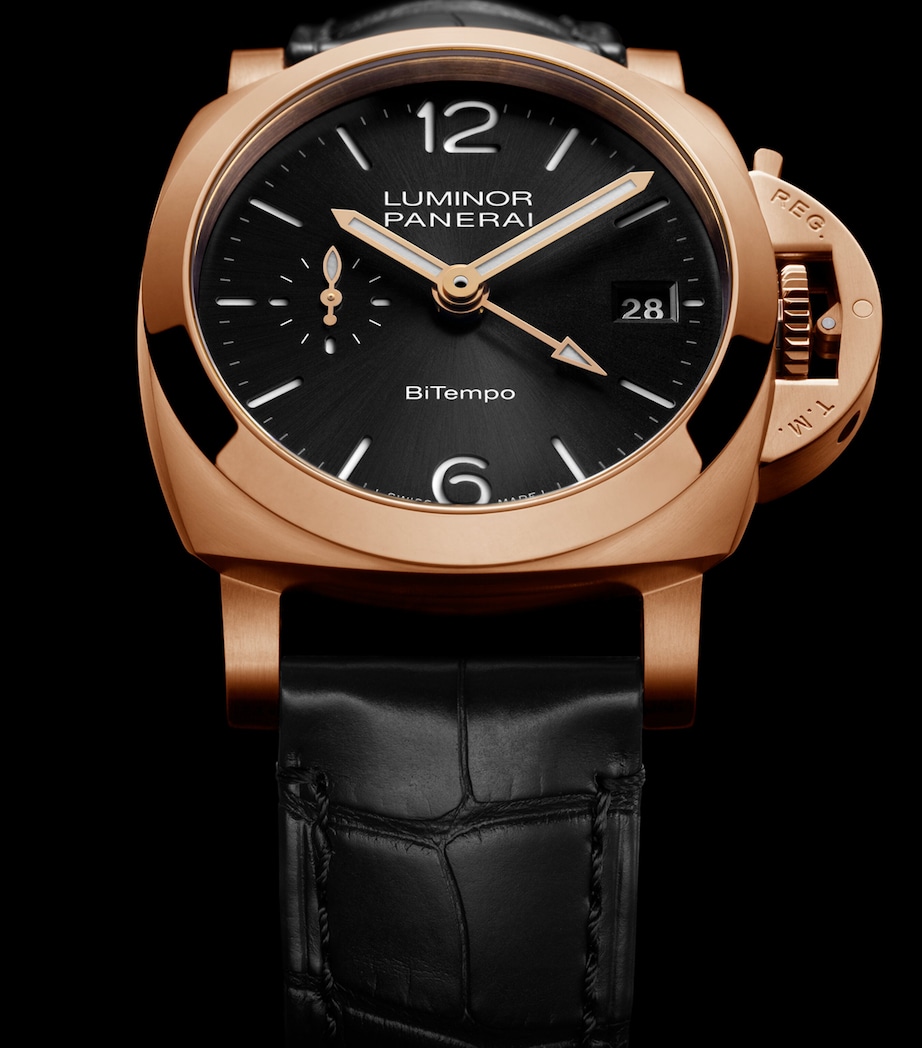 Panerai Goldtech Luminor Quaranta BiTempo Watch 40mm Black Image 3
