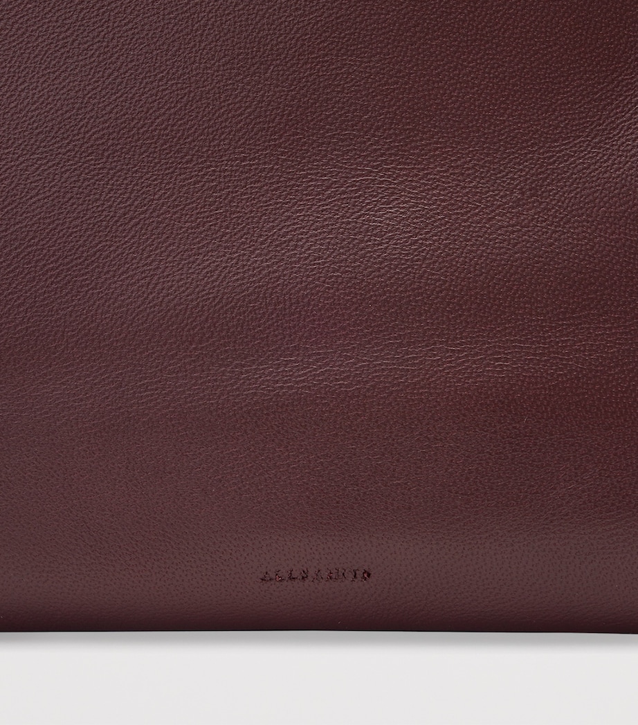Leather Bettina Clutch Bag DARK RED Image 5