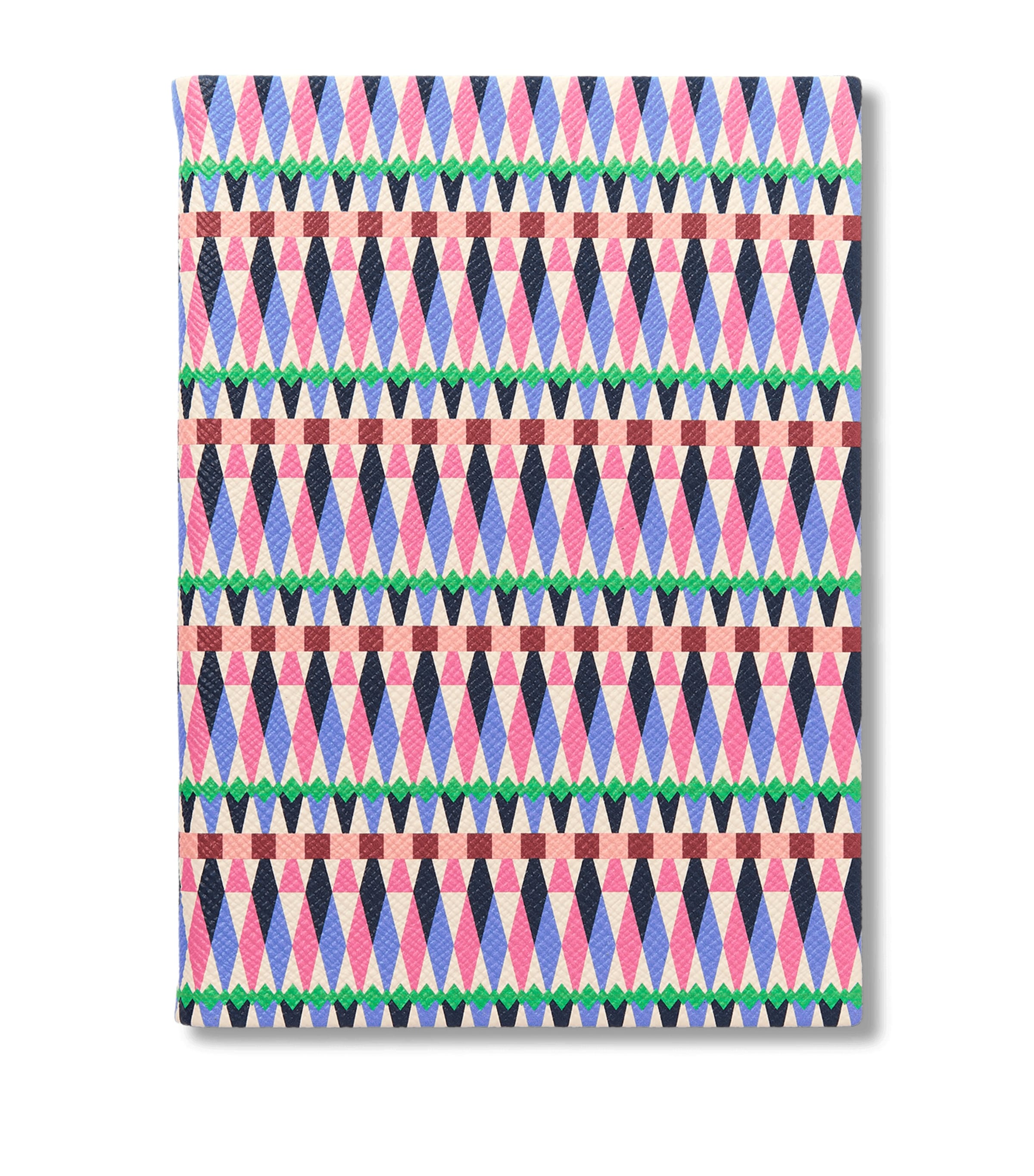 Smythson Leather Harlequin Soho Notebook Flamingo Mix Image 1