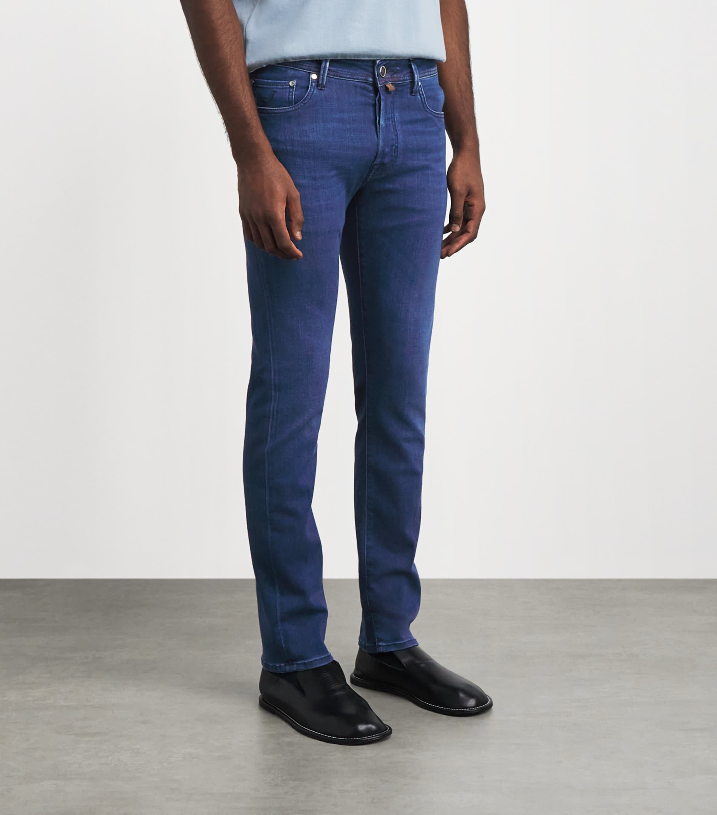 JACOB COHËN Mens Limited Edition Crocodile Skin-Patch Bard Slim Jeans Image 4