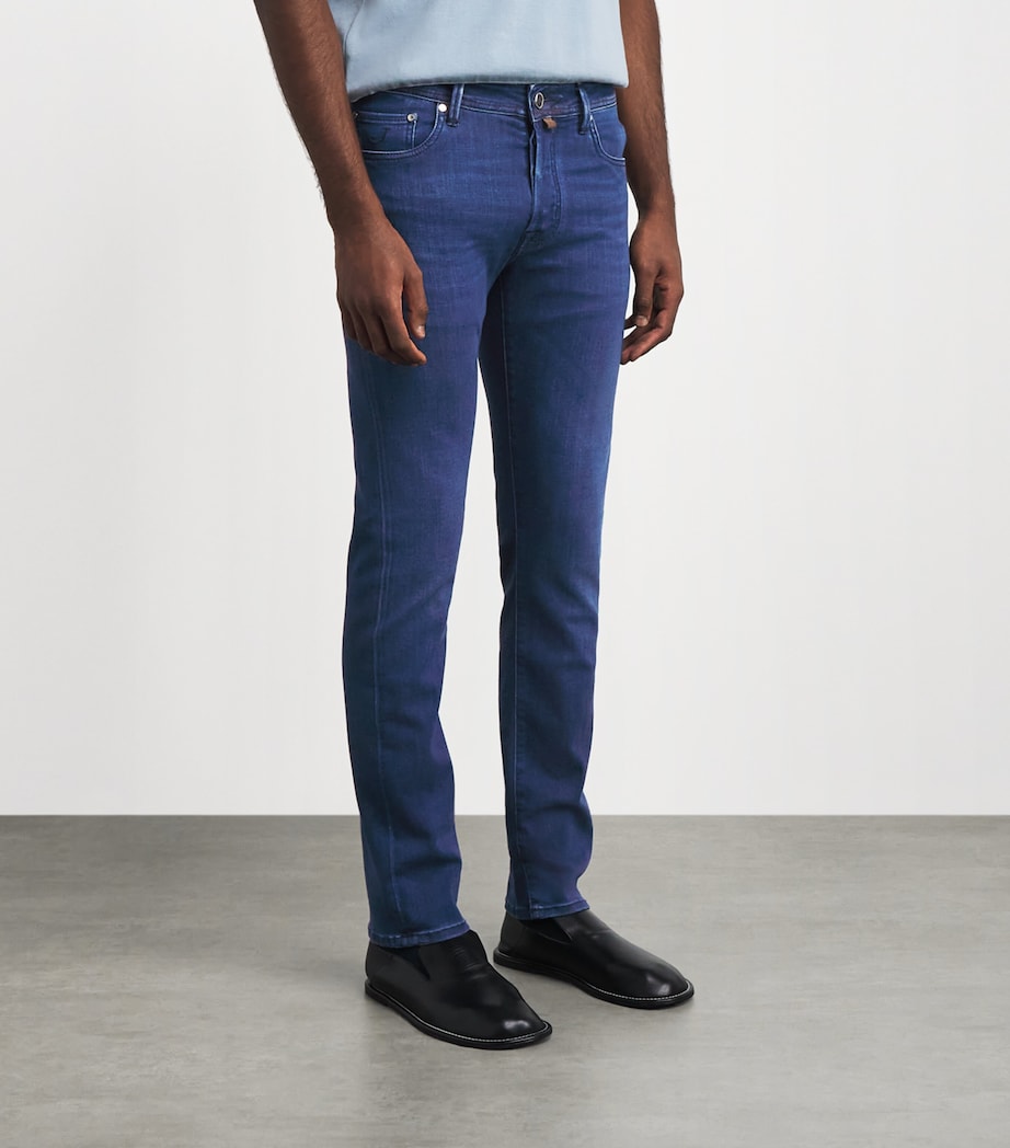 JACOB COHËN Mens Limited Edition Crocodile Skin-Patch Bard Slim Jeans Image 4