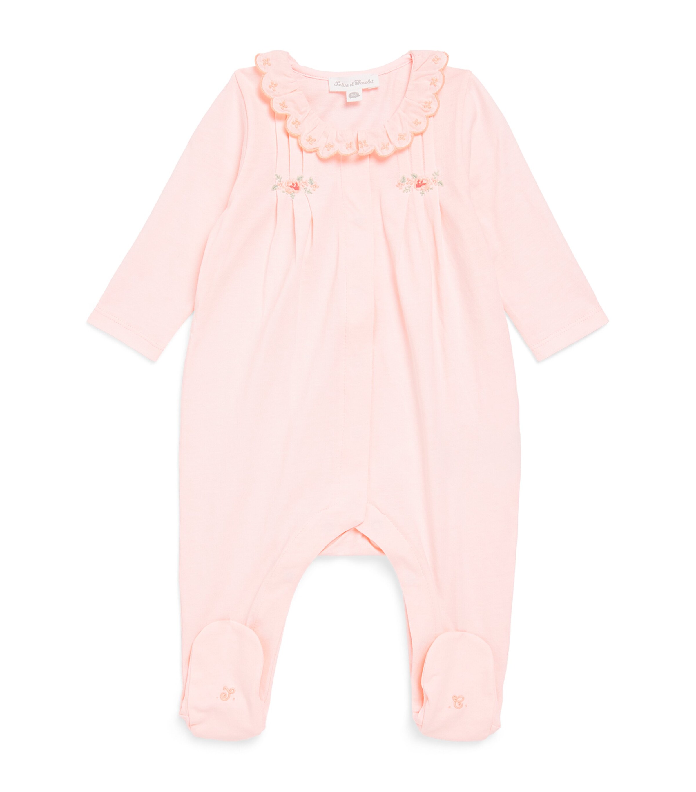 Tartine et Chocolat Cotton Embroidered All-In-One (0 -24 Months) Rose Pï¿½le Image 1
