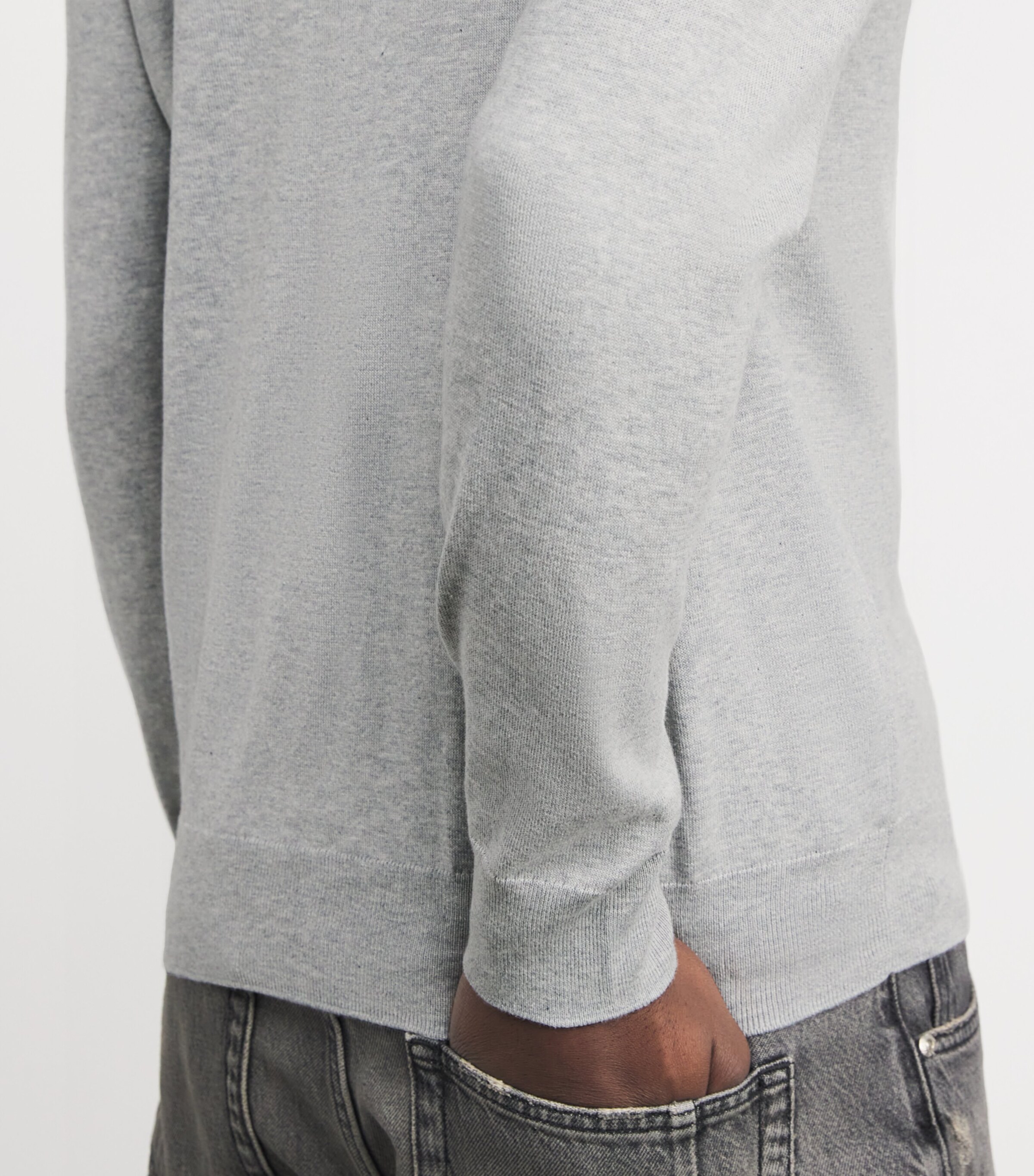 POLO RALPH LAUREN　PIMACOTTONセーター Polo Ralph Lauren Grey Pima Cotton Sweater | Harrods US