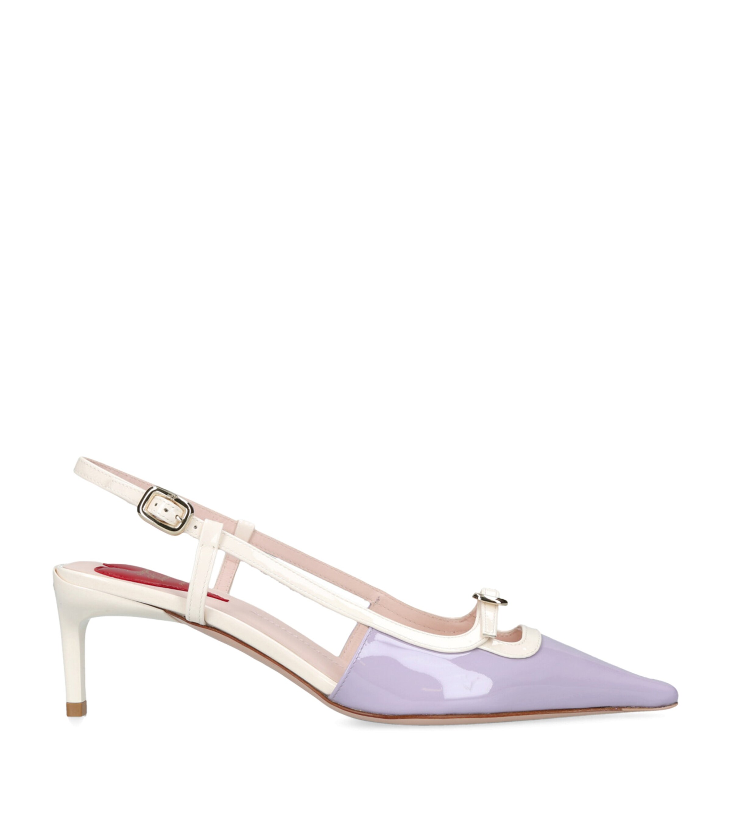 Roger Vivier Viv Canard 55 Violet Slingbacks In Purple