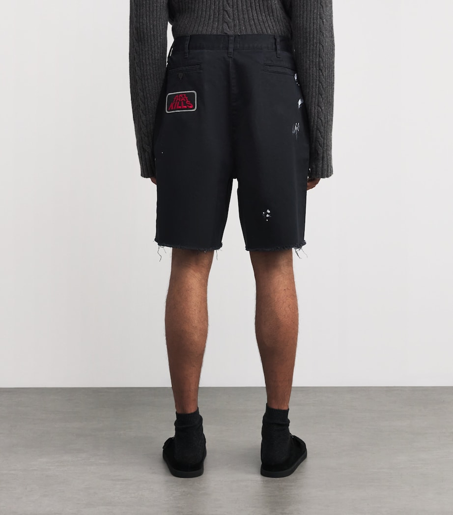 Cotton ATK Cut-Off Shorts BLACK Image 4