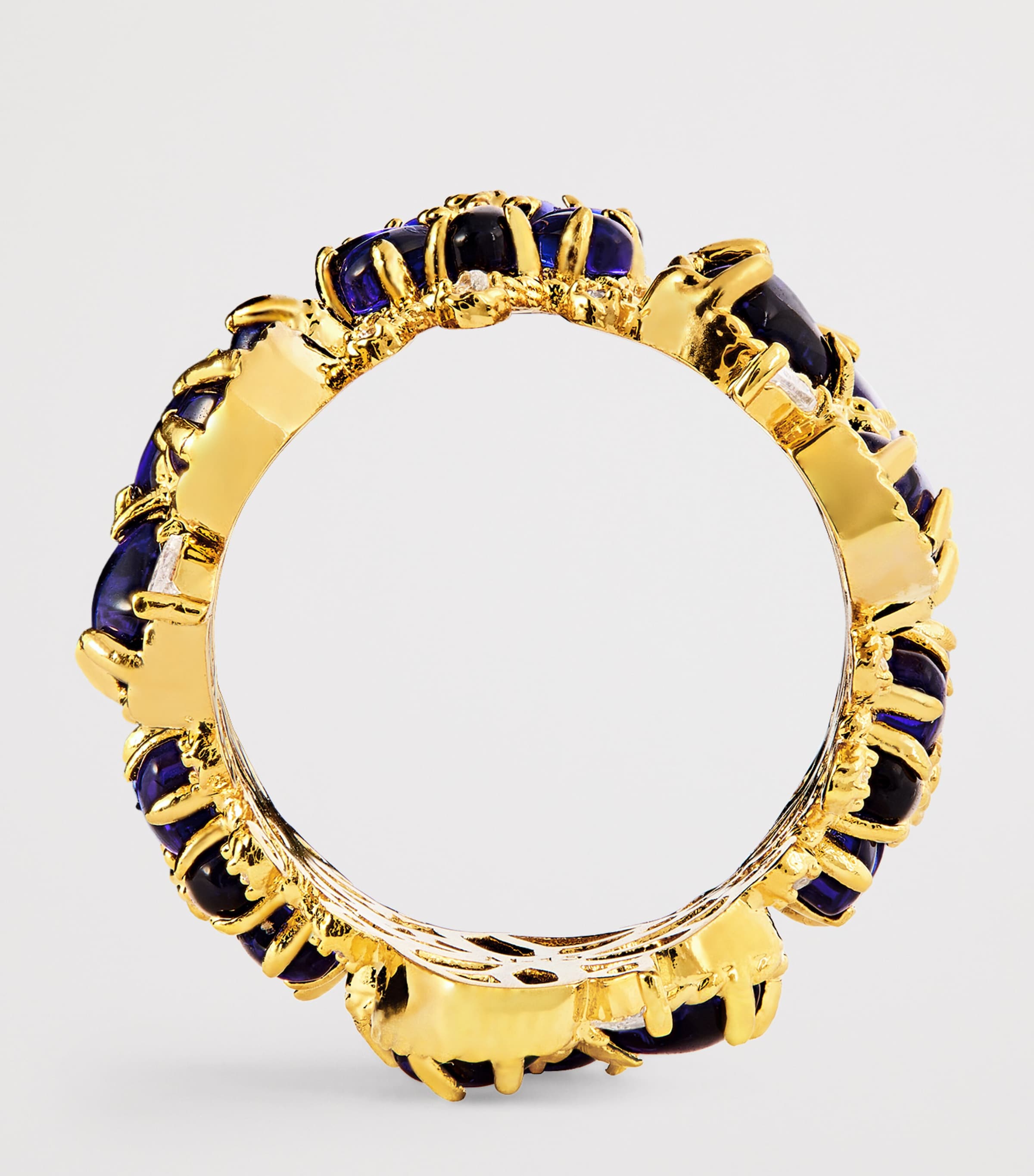 Embellished Bloom Ring GOBLU/GOLD/BLUE Image 3