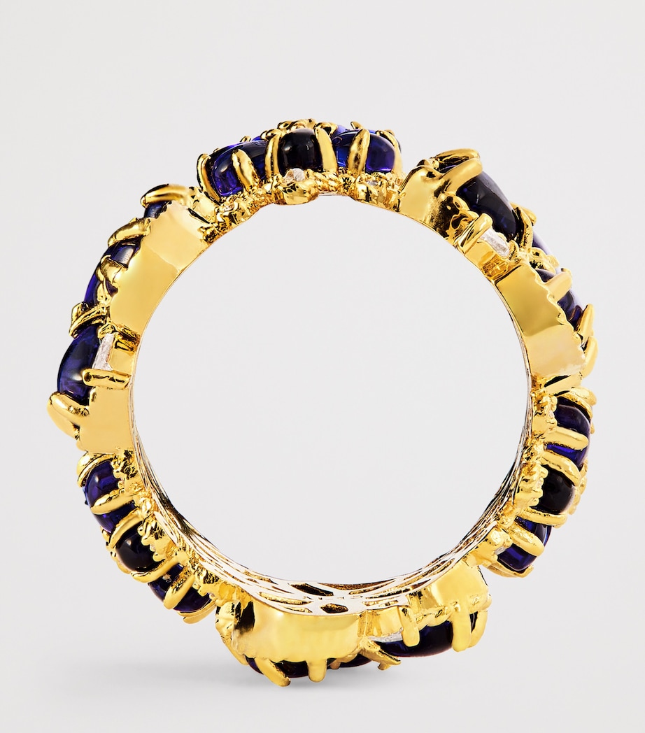 Embellished Bloom Ring GOBLU/GOLD/BLUE Image 3