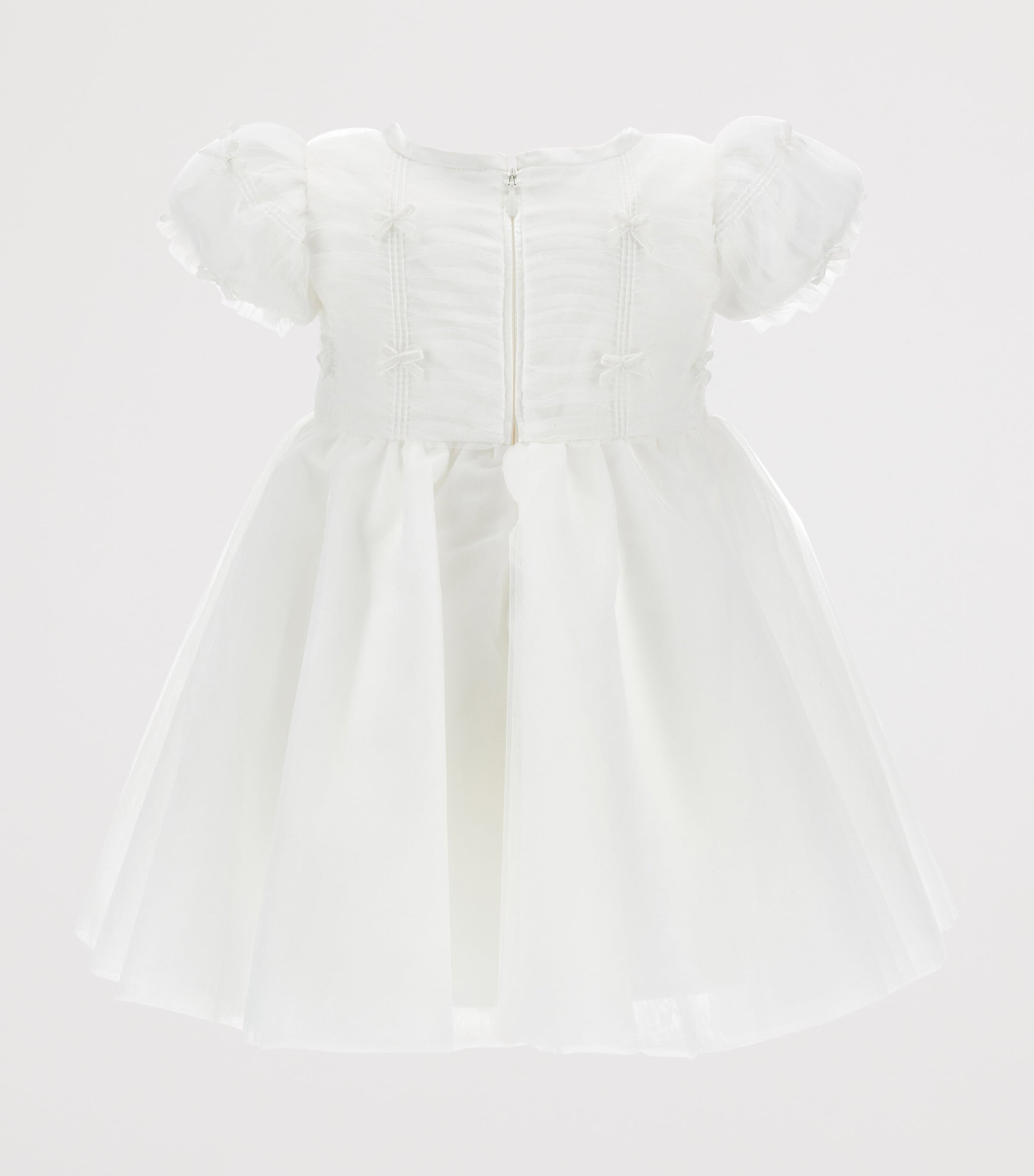Tulle Puff-Sleeve Dress (3-36 Months) PANNA Image 3