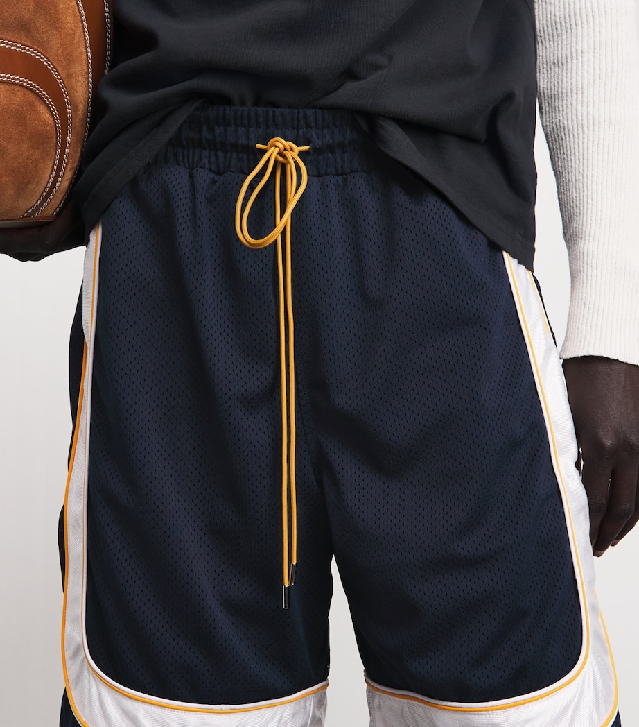 Rhude Mens Mesh Piping Track Shorts Image 3