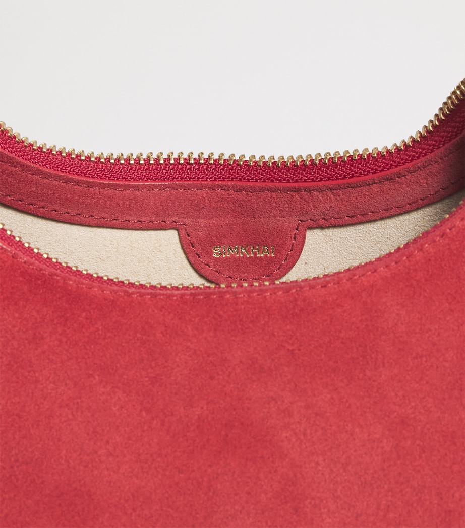 Suede Nixi Top-Handle Bag CRIMSON Image 4