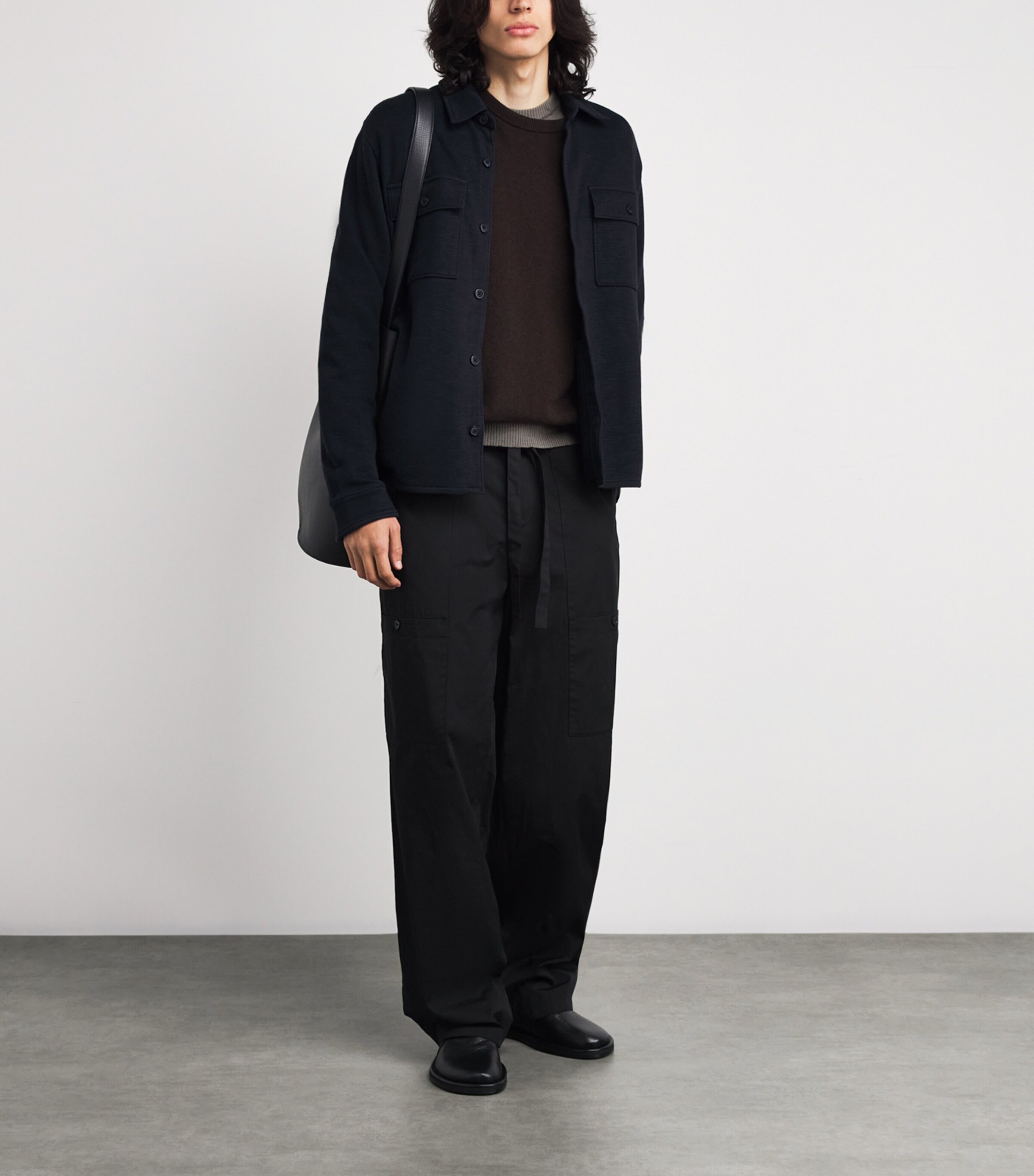 Vince Mens Stretch Cotton-Tencel Overshirt Image 2