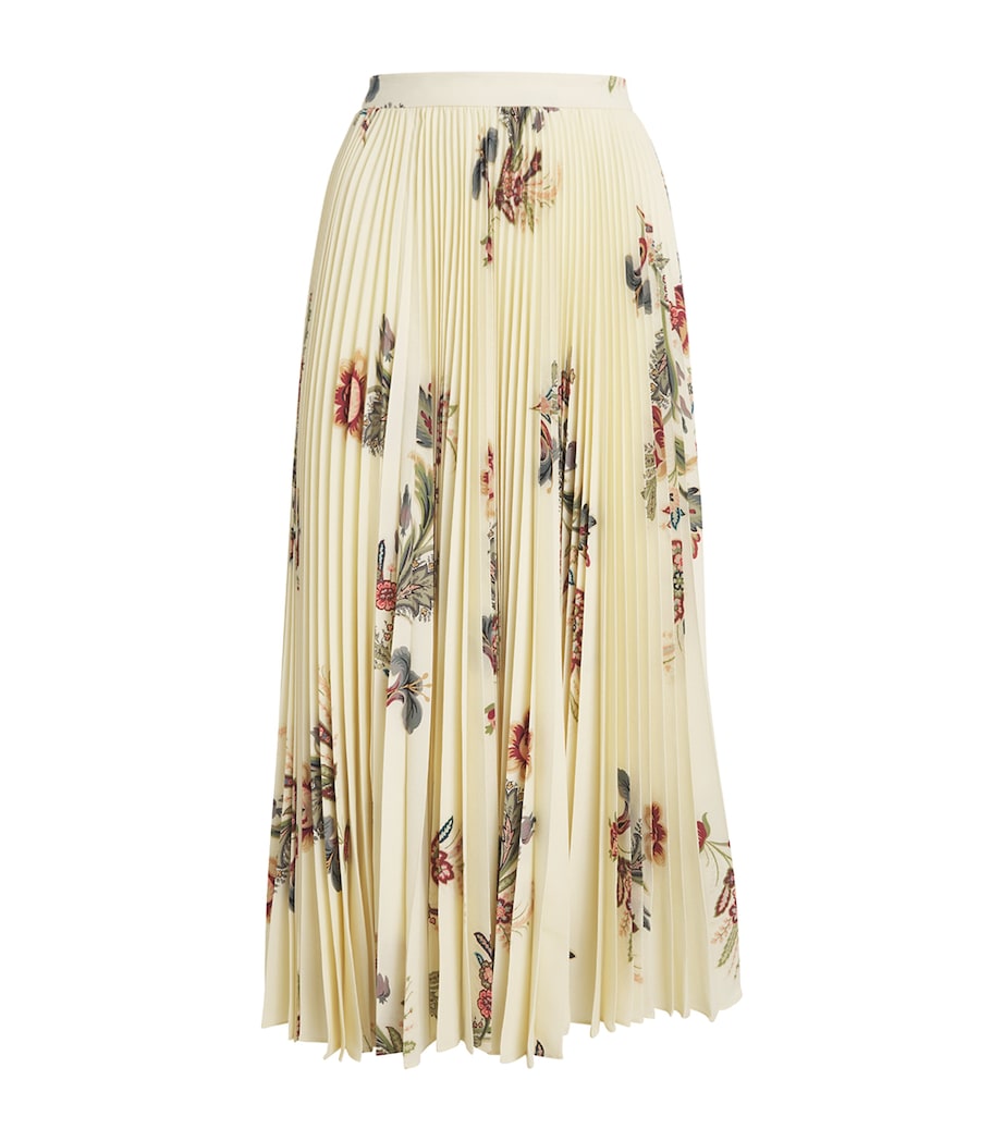Floral Pleated Maxi Skirt X0804 Image 1