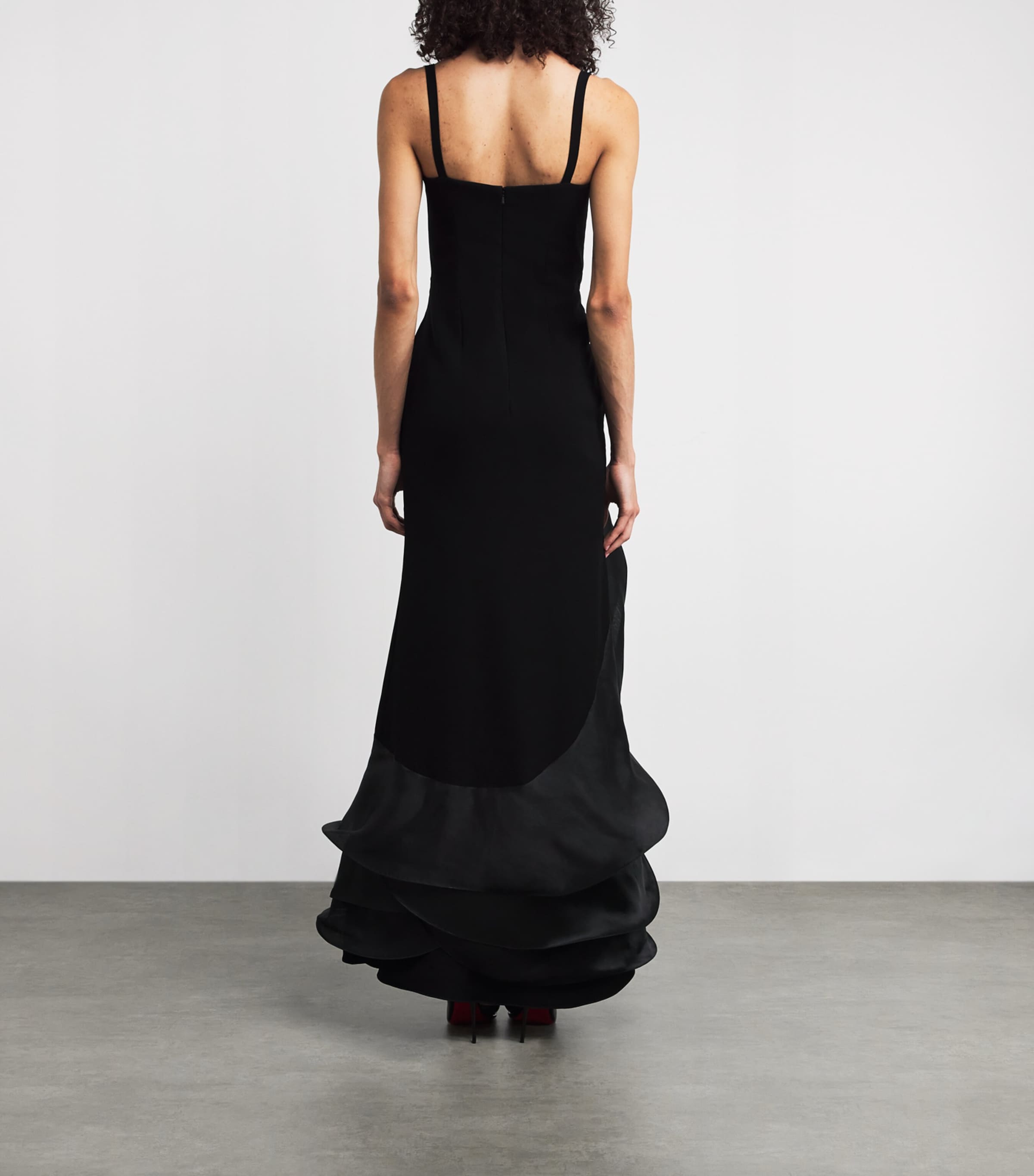 Gathered Lunar Gown BLACK Image 3