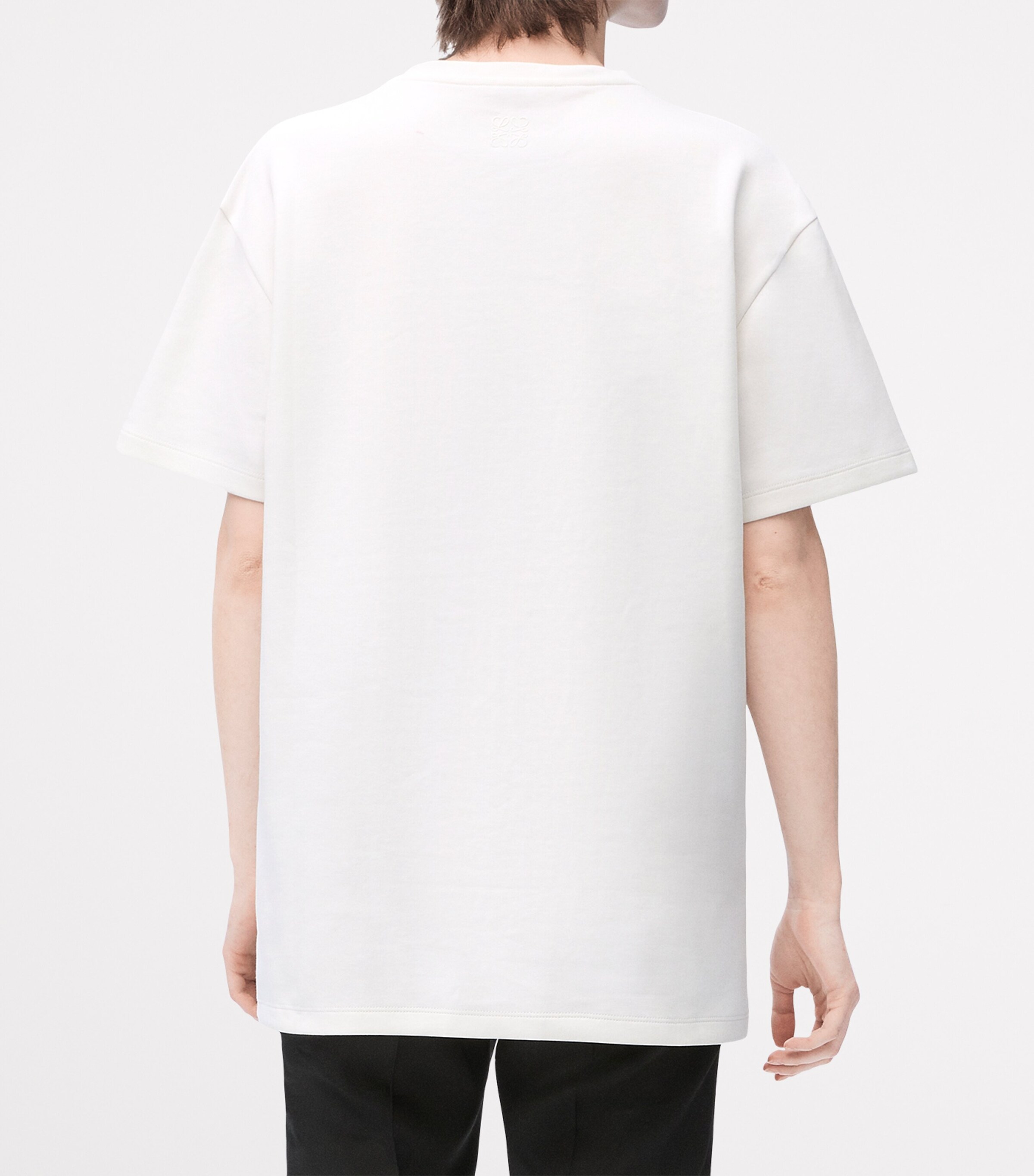 LOEWE Womens Feather-Trim T-Shirt Image 4