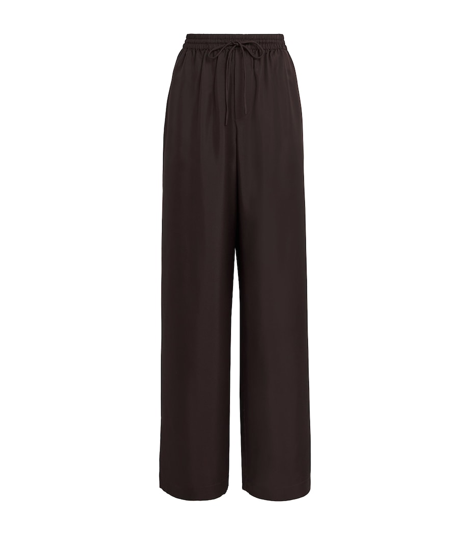 Silk Wide-Leg Trousers 244 MAHOGANY Image 1