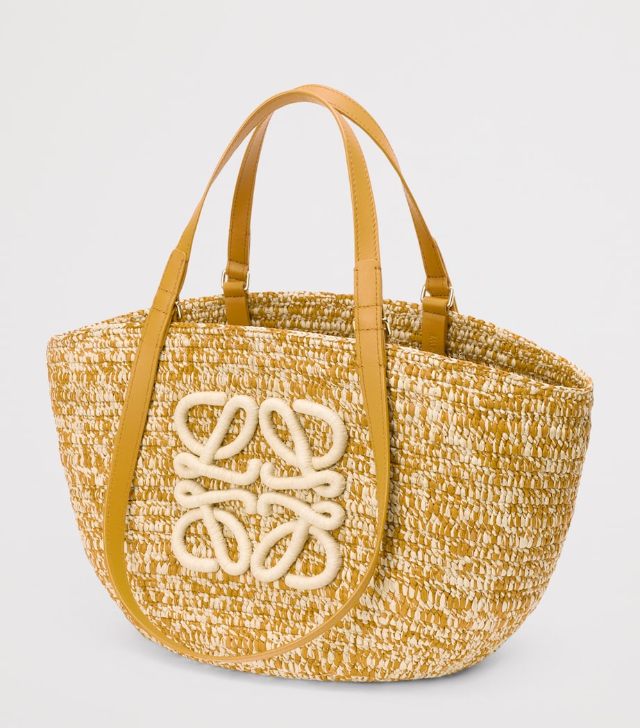 LOEWE x Paula’s Ibiza Medium Raffia Eclipse Basket Bag Mustard Image 4