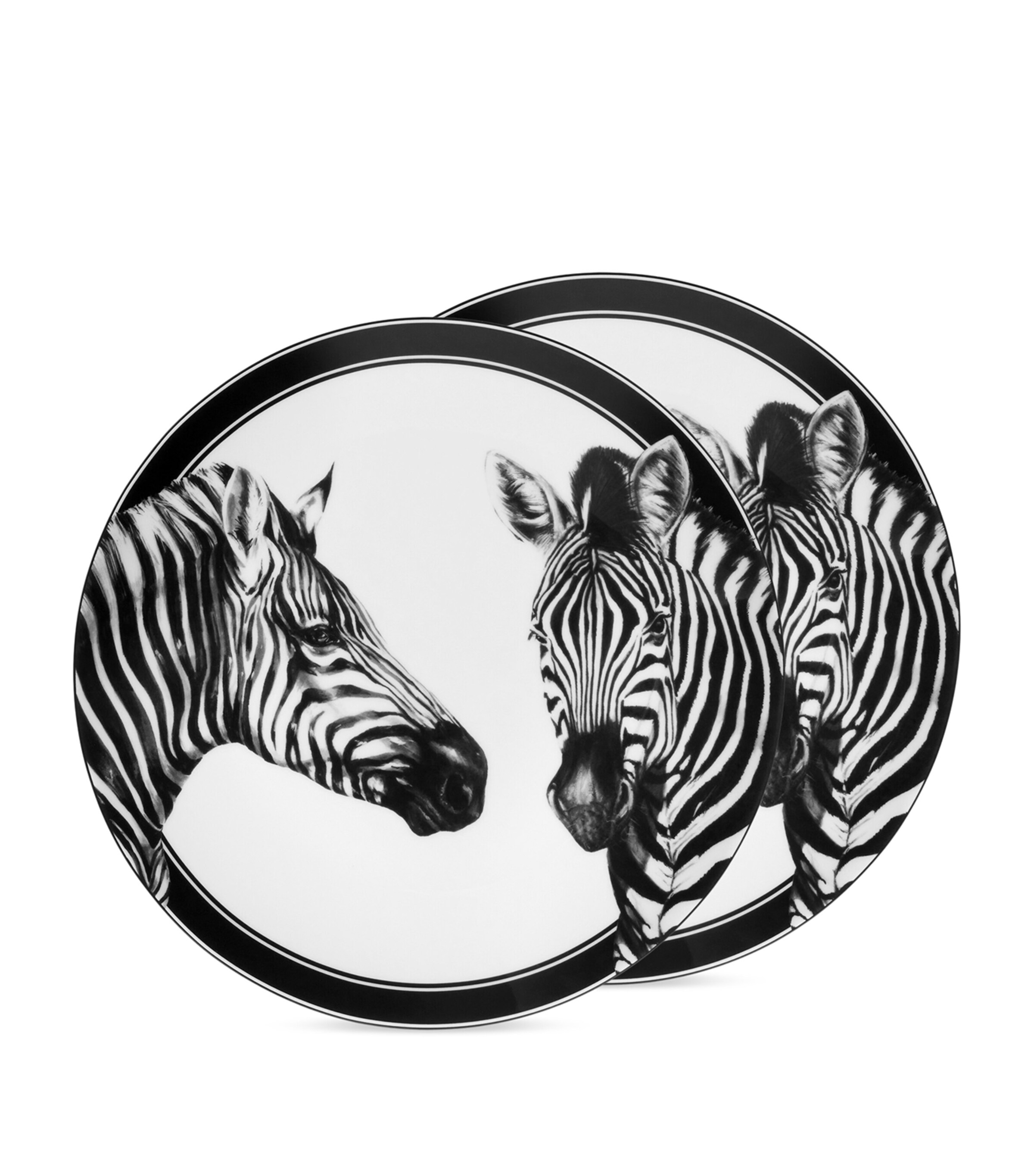 Set of Two Zebra Dinner Plates (26cm) UZ006 ZEBRE F DO BIA Image 3