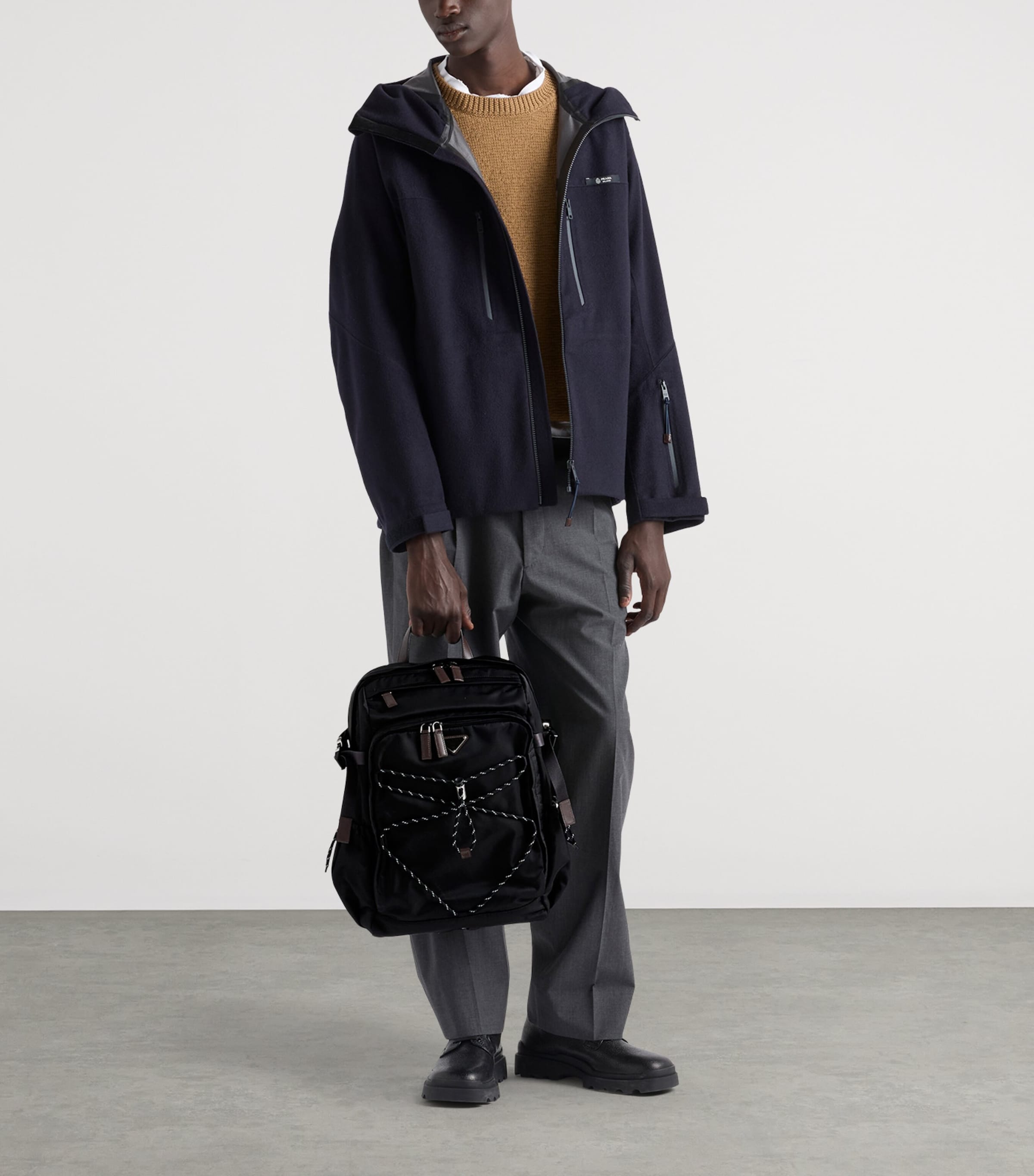 Prada Re-Nylon and Leather Drawstring Backpack Image 2